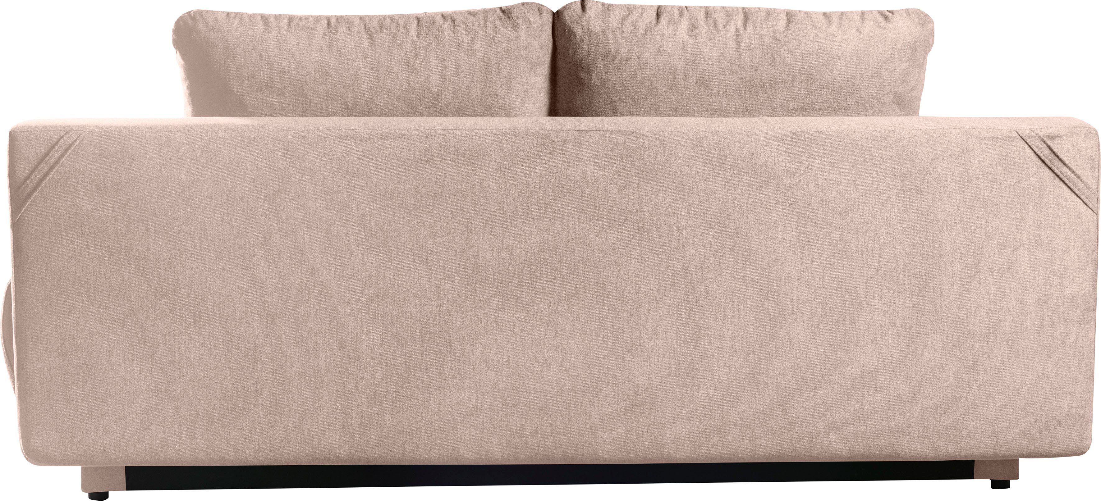 Federkern und Bettkasten mit Troya, 2-Sitzer Schlafsofa Sofa WERK2 Schlafcouch &