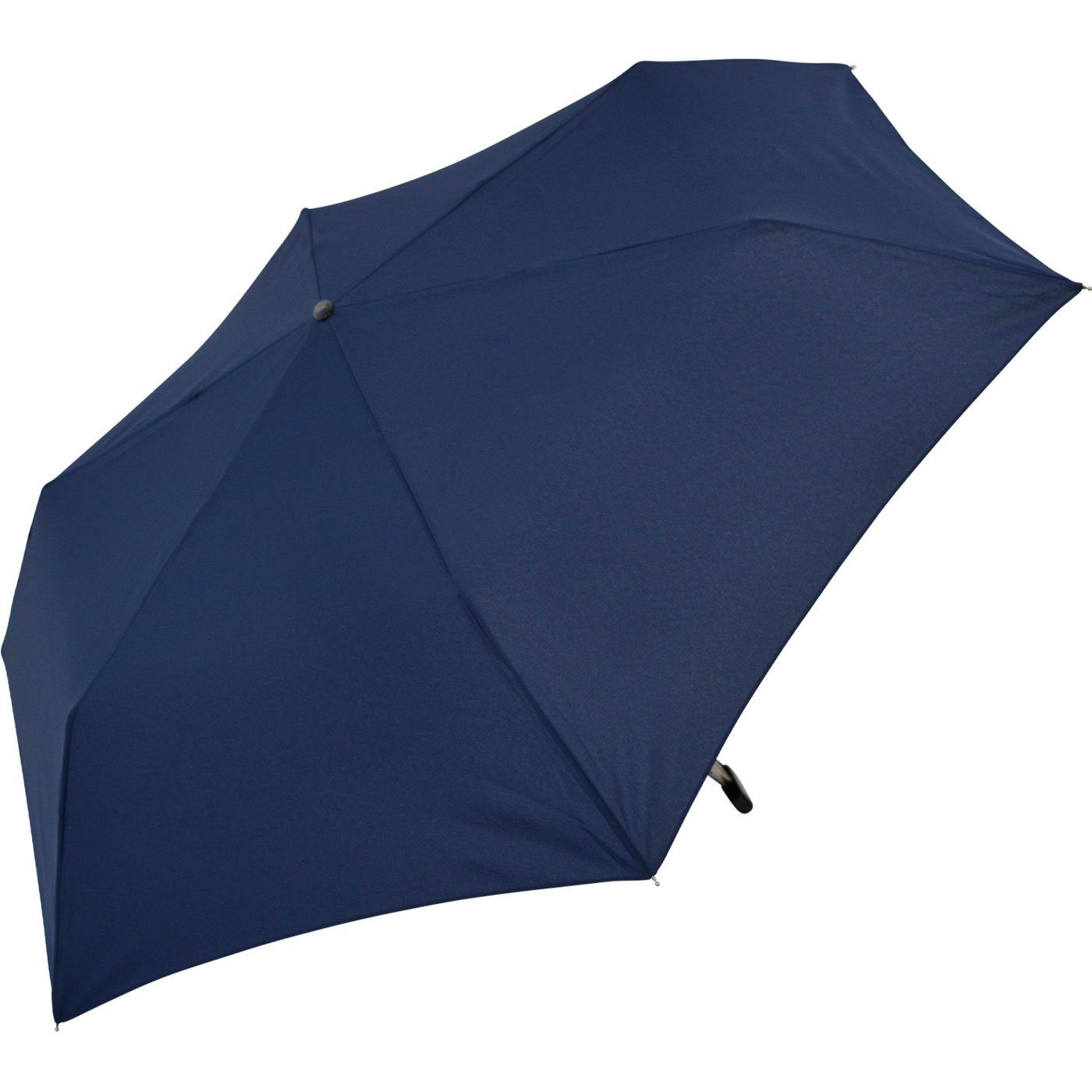 2,5cm Taschenregenschirm flacher extra-flach dunkelblau nur Minischirm super Steel hoch, Flat iX-brella