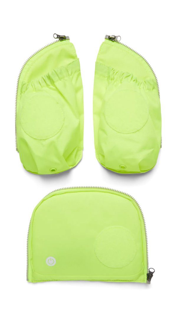 ergobag Schulranzen Fluo LED Seitentaschen Set, reflektierend