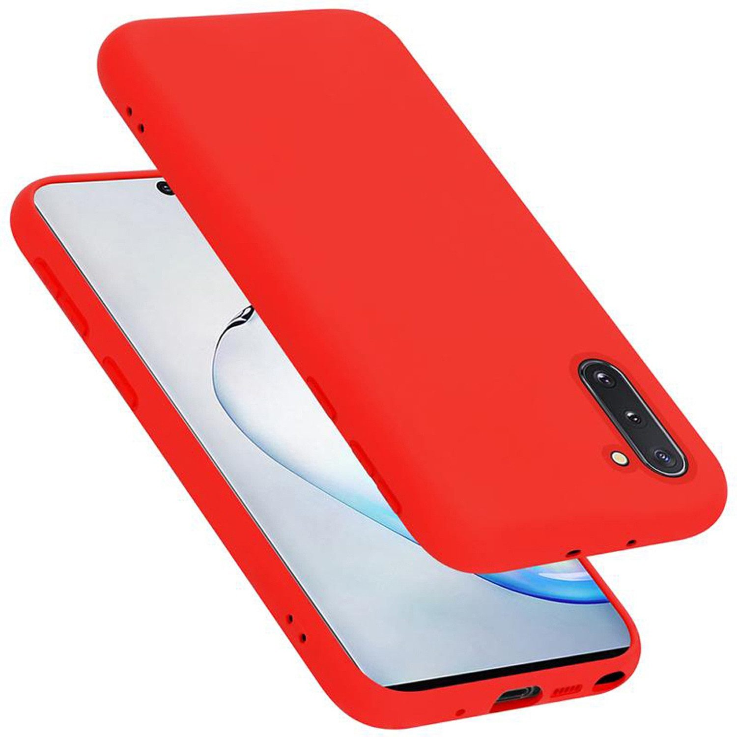 Cadorabo Handyhülle für Samsung Galaxy NOTE 10 Hülle Samsung Galaxy NOTE 10, Flexible Hülle TPU Silikon Schutzhülle Back Cover Case