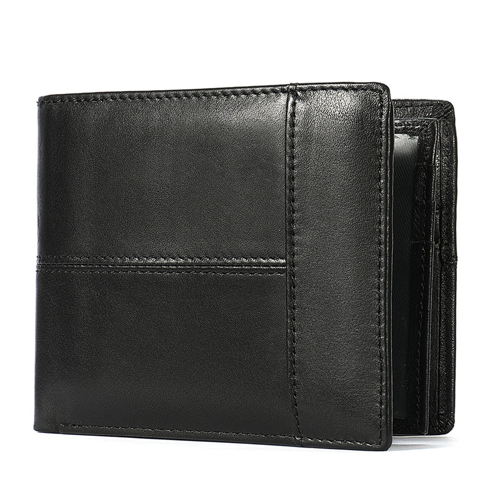 Beliebt ausverkauft REDOM Geldbörse Herren Geldbeutel Kartenetui, NFC Schwarz Kartenhalter), x Weich x Portmonee 10 Portemonnaie 2 12 Kreditkartenetui, mit Wallet, cm Slim mit Brieftasche Leder Münzfach 14 Kartenfächer, Beutel (Herren RFID-Schutz Geld Kurz Handtasche Ledergeldbörse