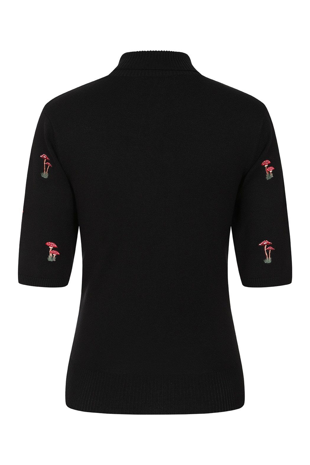Banned Kurzarmpullover Mushroom Dreams Schwarz Vintage günstig online kaufen