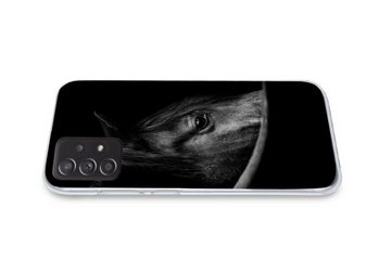 MuchoWow Handyhülle Pferde - Porträt - Schwarz - Tiere, Phone Case, Handyhülle Samsung Galaxy A53, Silikon, Schutzhülle