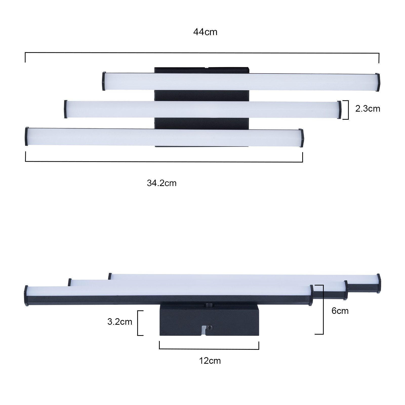 ZMH LED Deckenleuchte Wohnzimmer Schwarz Modern Wadnleuchte Innen 3000K für günstig online kaufen