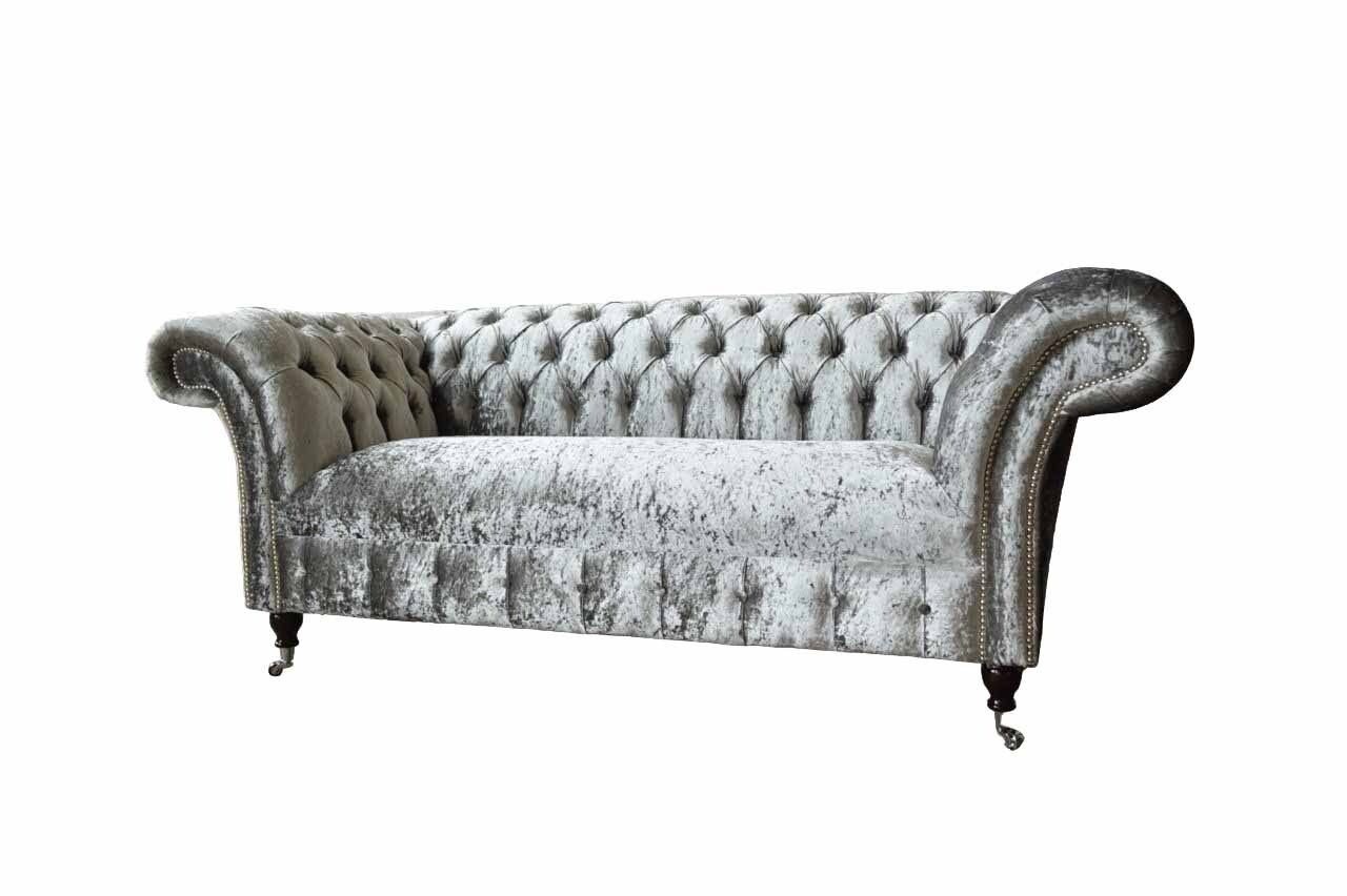 Grau Made 2 Chesterfield In Polster Sofas Sofa Europe Couchen Couch JVmoebel Sitzer Sofa Neu, Design