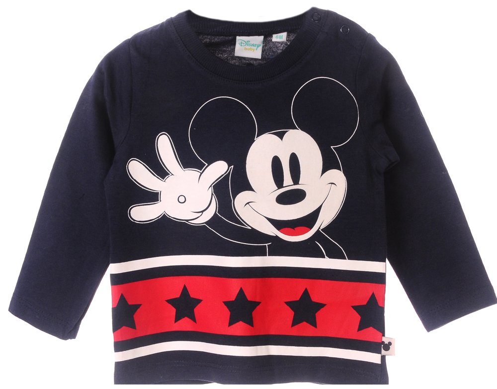Mickey Mouse Langarmshirt Baby 68 74 80 86 langarm Shirt Junge Disney Kinder 