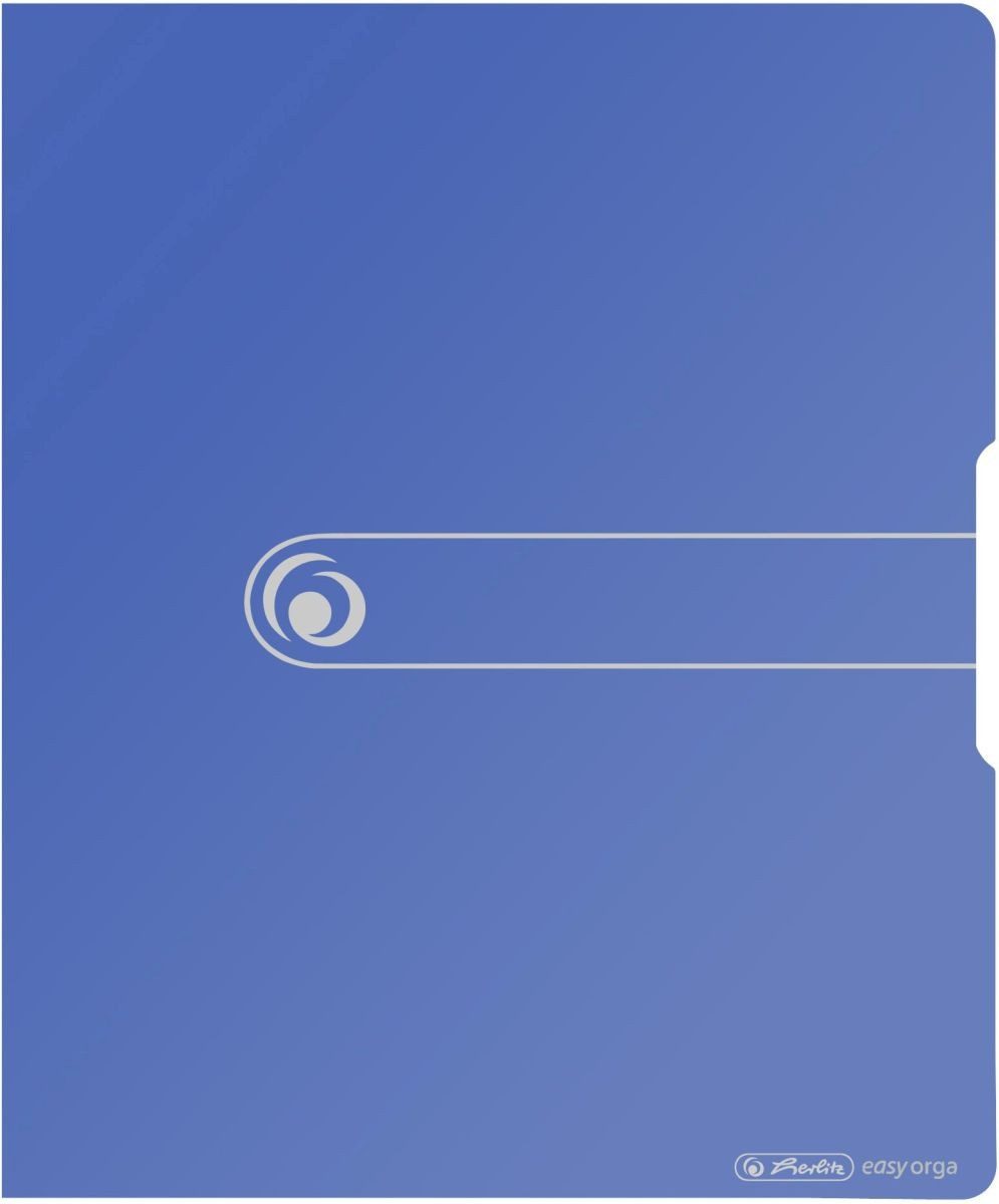 Herlitz Präsentationsordner Ringbuch A4 2 Ringe PP 25mm blau opak to go