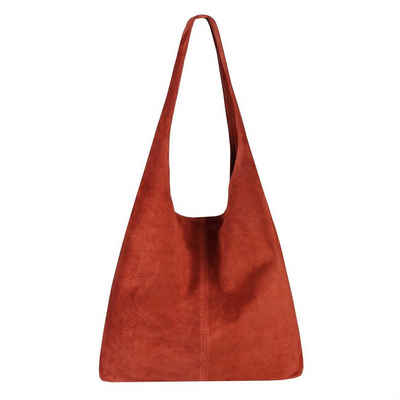 ITALYSHOP24 Schultertasche Made in Italy Damen Leder Tasche Schultertasche, ein Leichtgewicht, als Handtasche, Henkeltasche tragbar