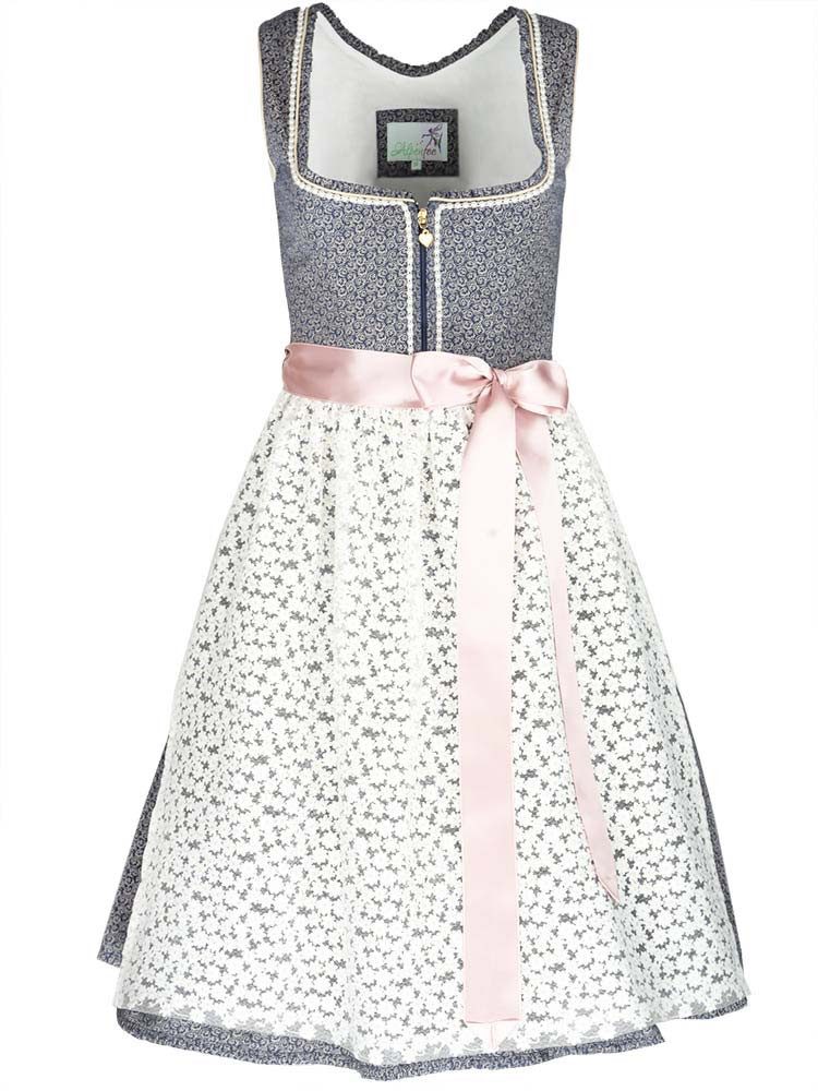 Alpenfee Tracht Dirndl Dirndl Dara 2 60er Länge dunkelblau