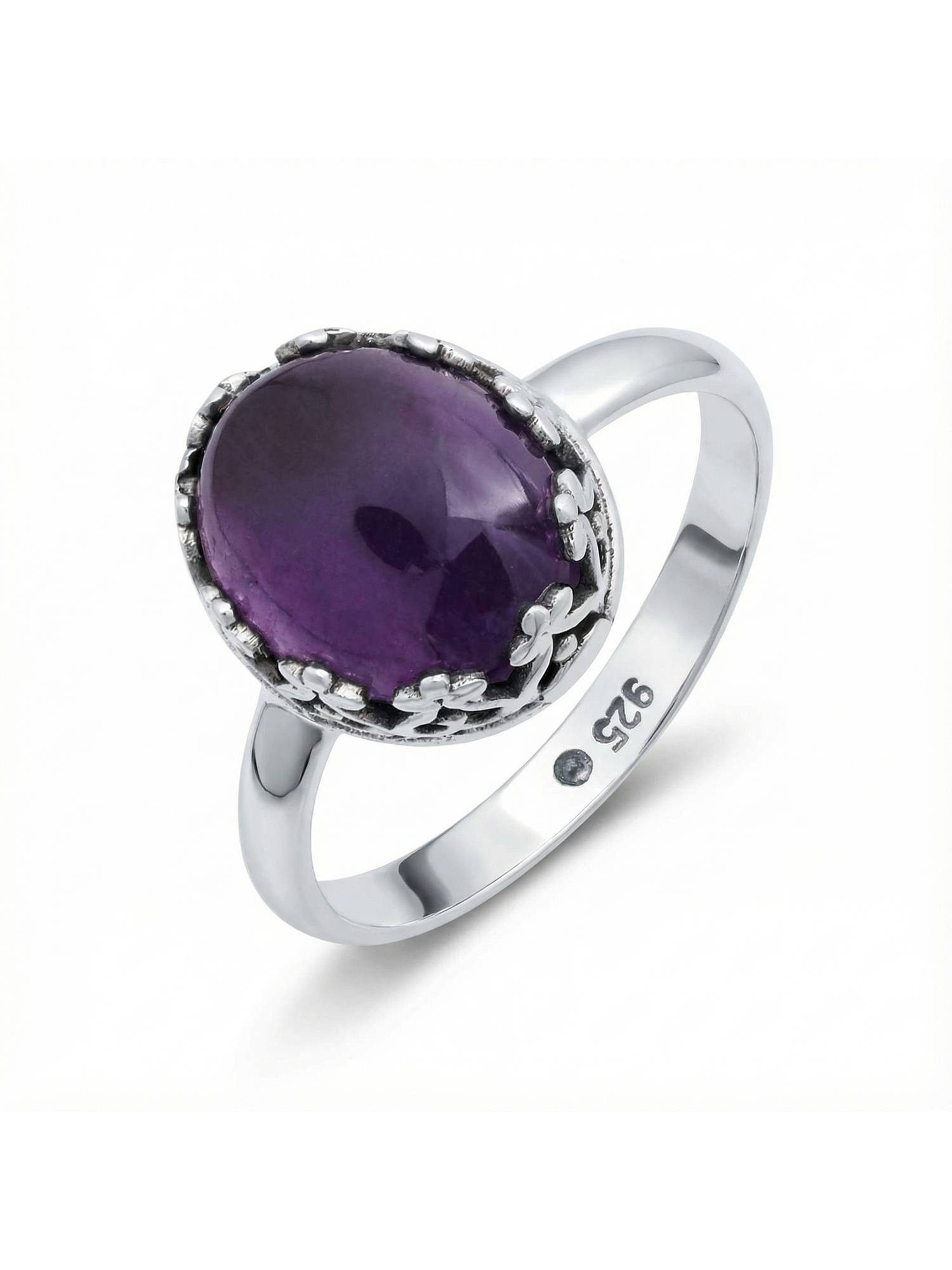 mantraroma Silberring NAPULO aus 925 Silber mit Amethyst (Ring mit Schmuckb günstig online kaufen