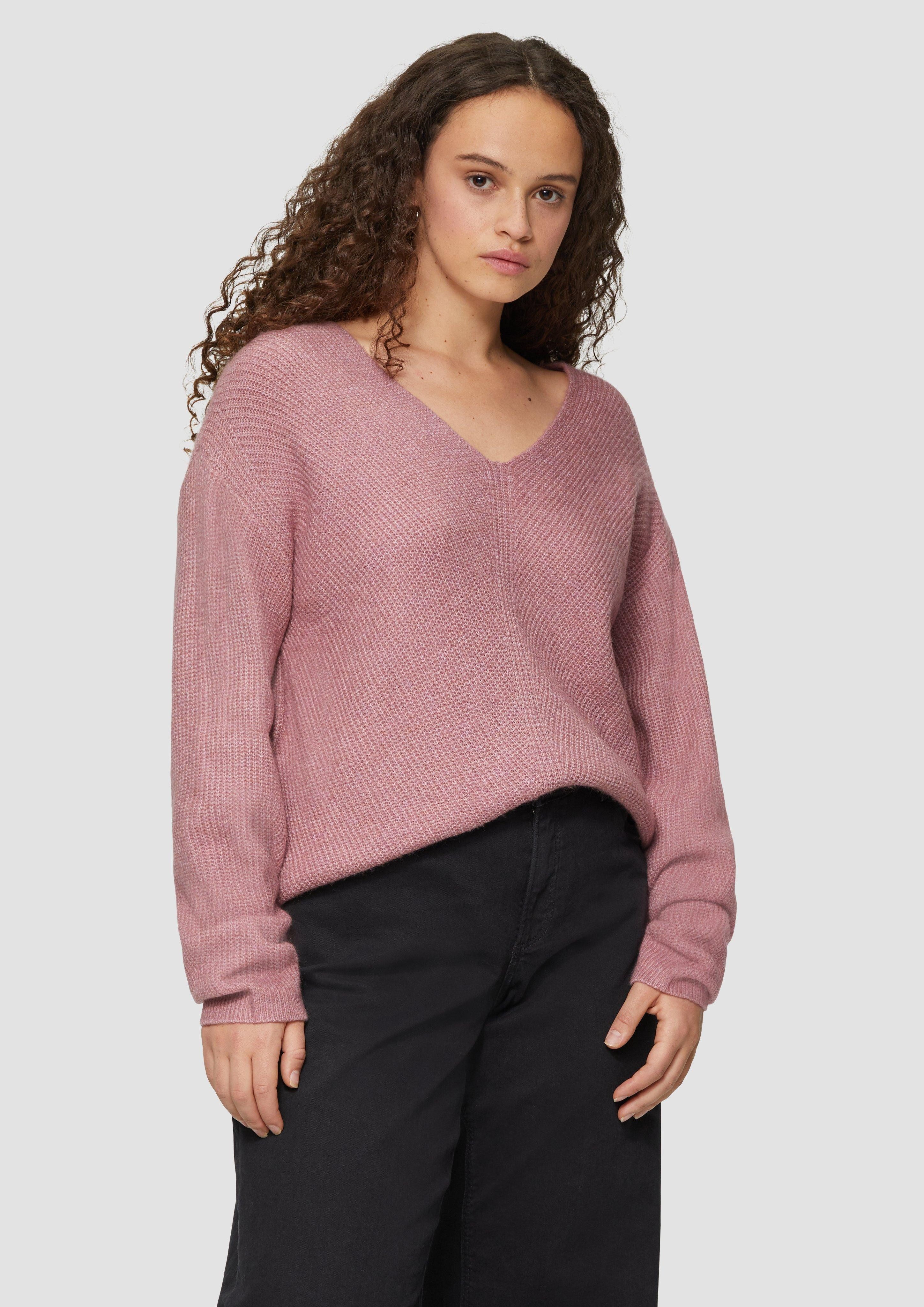 Strickpullover Weicher Pullover mit Rippstruktur