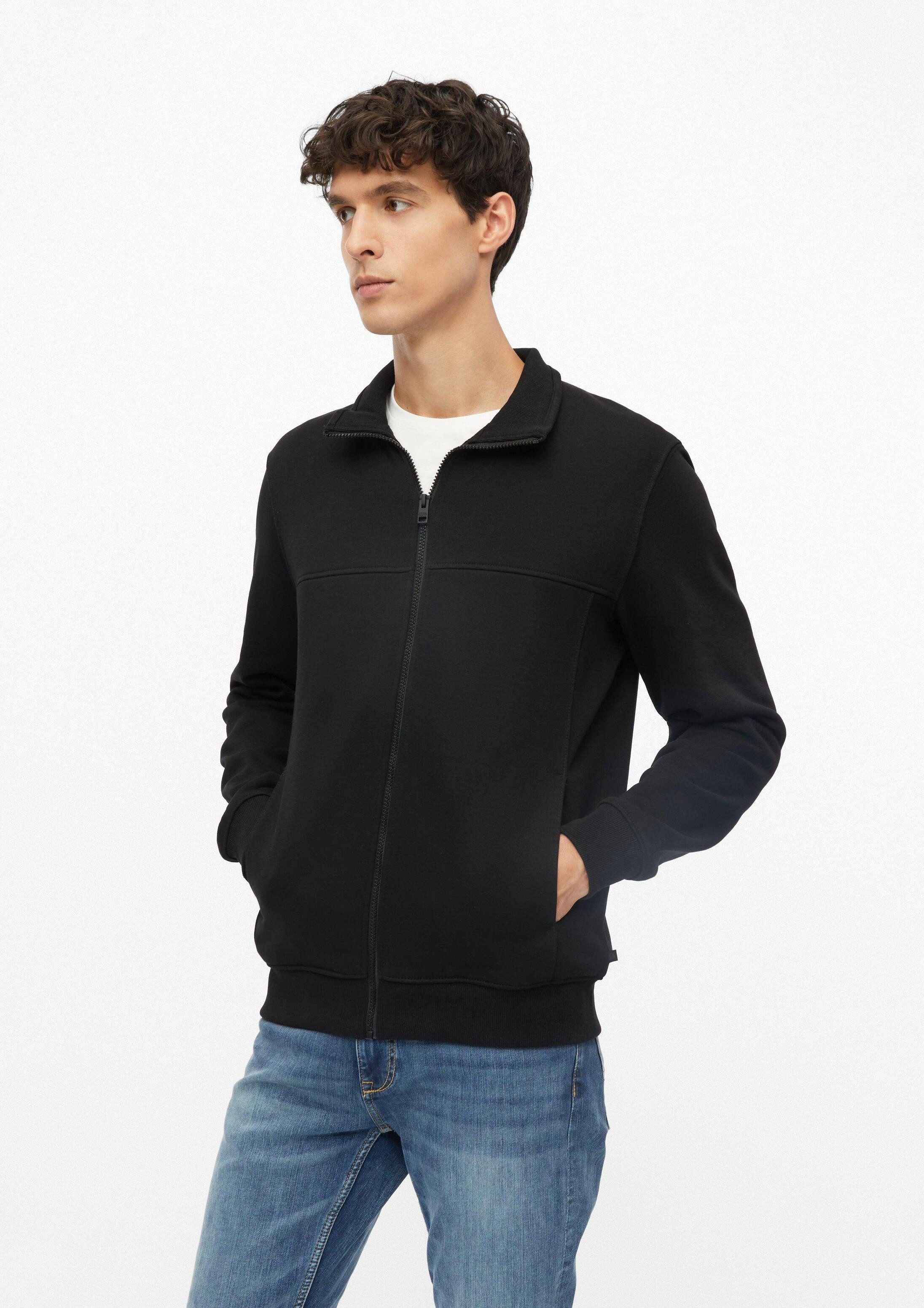 s.Oliver Sweatjacke Sweatshirt Jacke Sweatjacke mit Stehkragen und Eingrifftaschen
