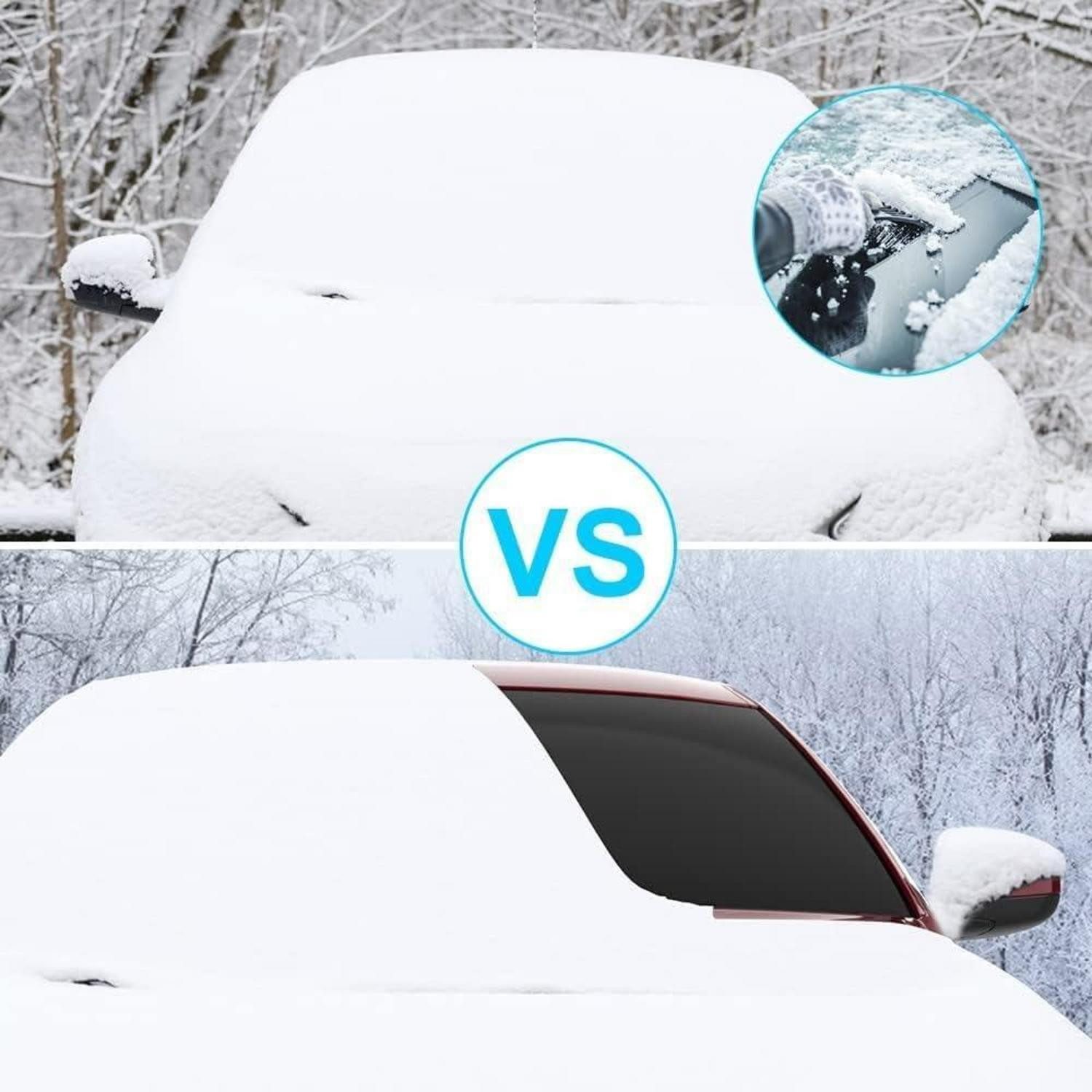 Luxury Collection Car Cover, Car Windshield Cover, Winter Windscreen, Magnetic, Foldable, 175x120cm