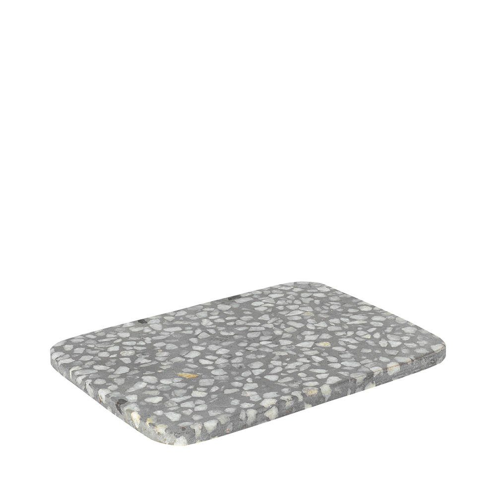 blomus Badorganizer OMEO Dekoablage, Grey, Terrazzo, H 1 cm, B 20 cm, T 15 cm, 65684