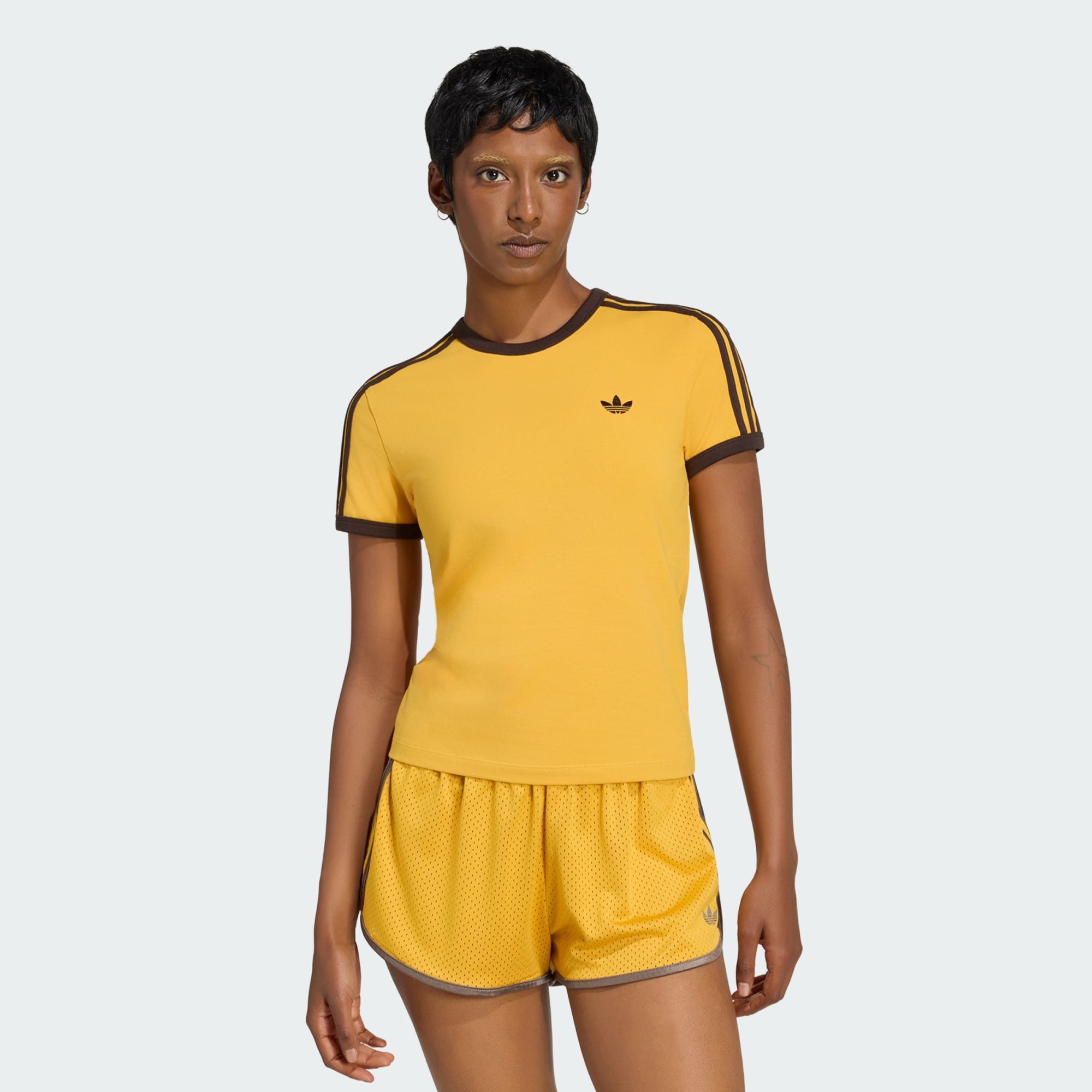 adidas Originals T-Shirt 3-STREIFEN T-SHIRT SCHMAL GESCHNITTEN (1-tlg)