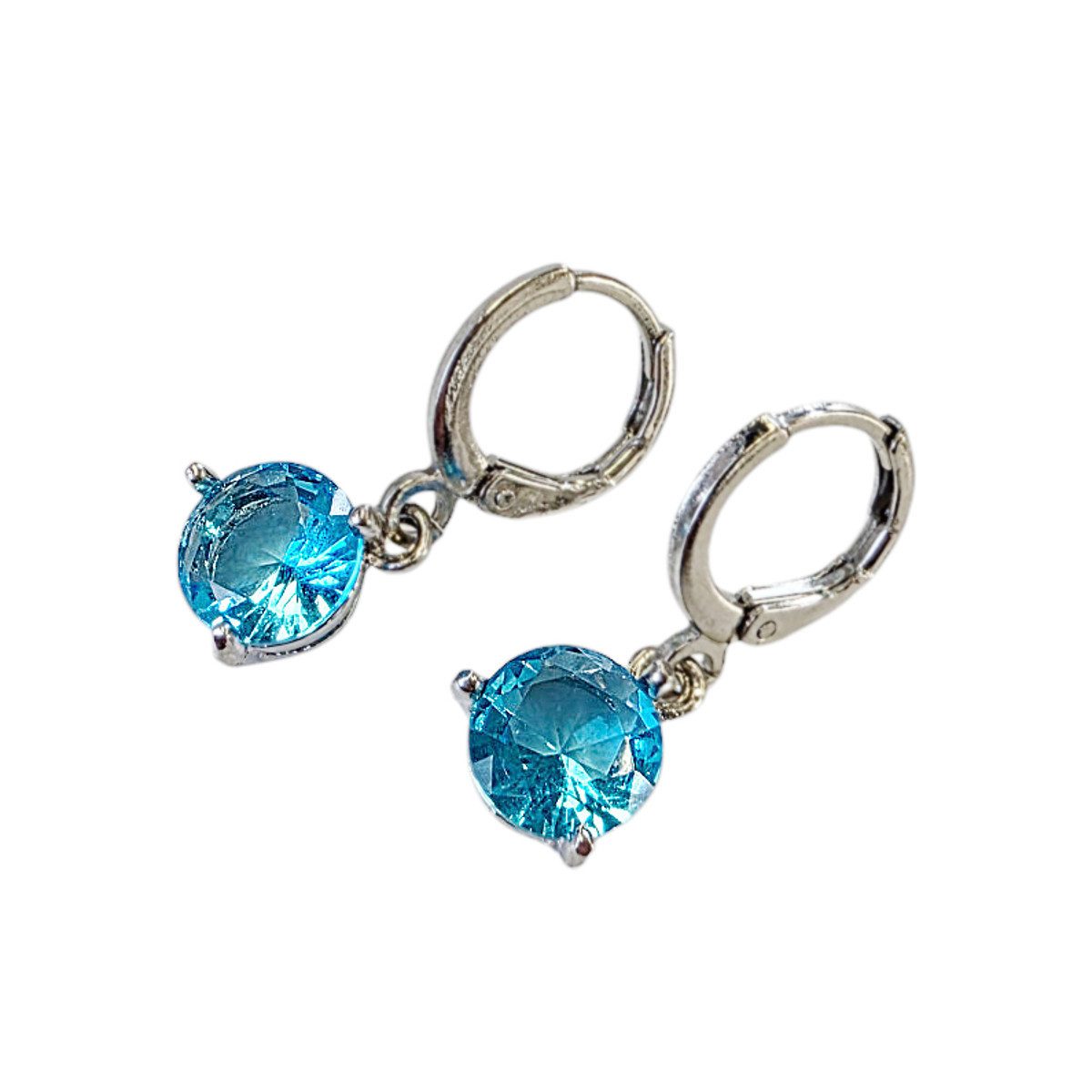 KARMA Schmuckset Damen Schmuckset mit funkelnden Kristallen Silber Rosa Rot Blau (Silberne Kette mit Anhänger, Kristallschmuck Damen), Modeschmuck Damen Eleganter Schmuck