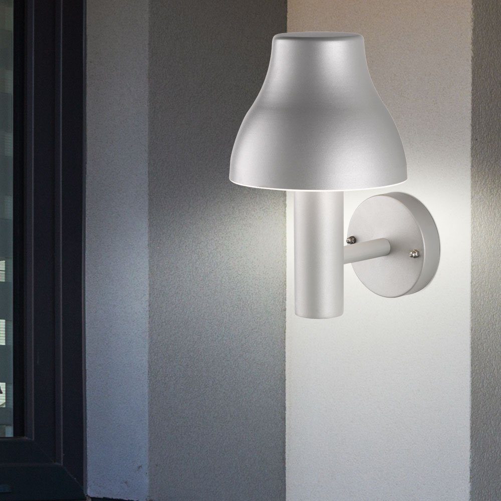 WOFI LED Außen-Wandleuchte, LED-Leuchtmittel fest verbaut, Warmweiß, LED Außen Wand Strahler ALU Leuchte Garten Hof Balkon DOWN