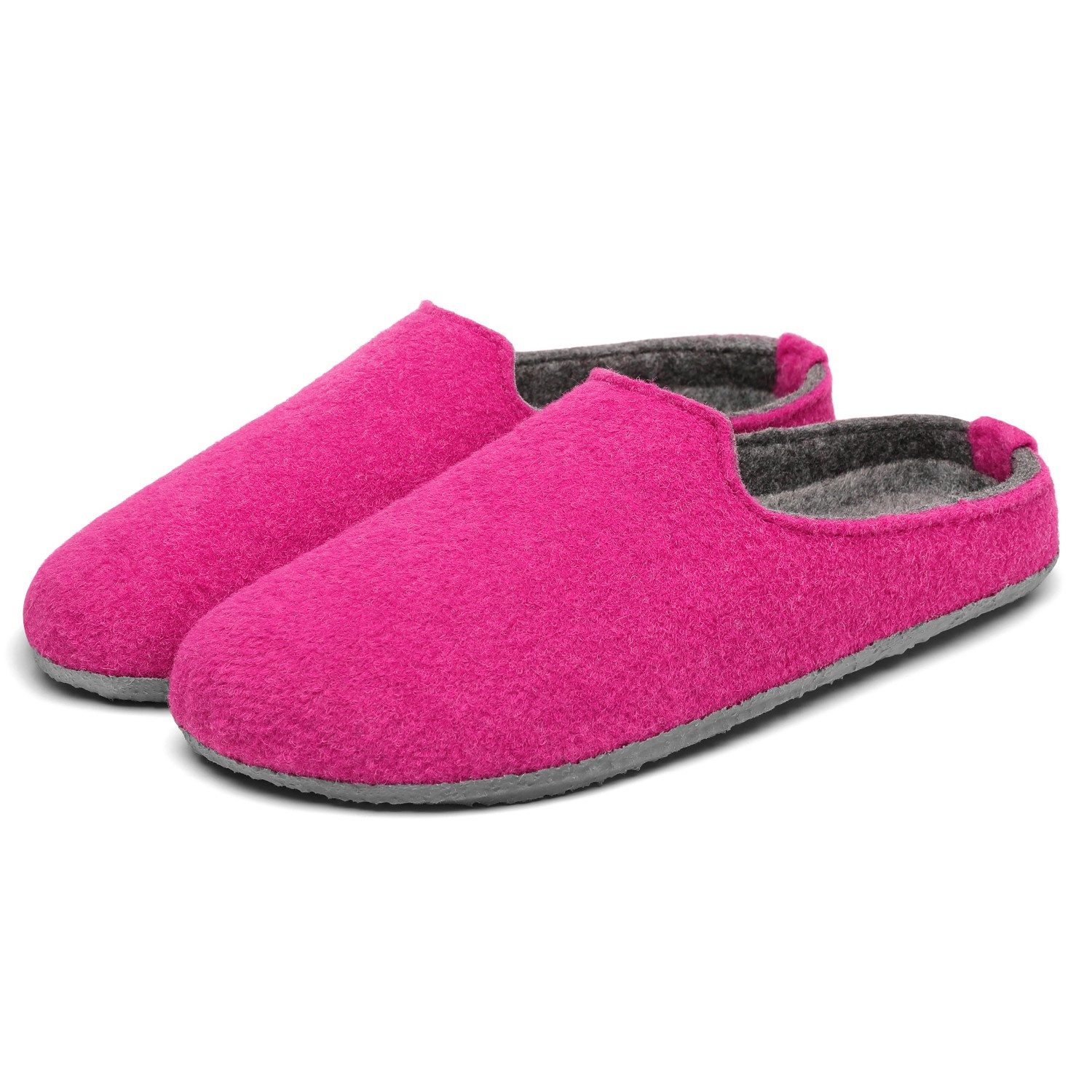Home & Joy vegan & recycled Comfort Filz unisex Hausschuh (hohe Hüttenschuhe, Fußbett entnehmbar, weich & warm gefüttert, bequem) Pantoffeln Latschen Schlappen Slipper Pantoletten Winter rutschfest