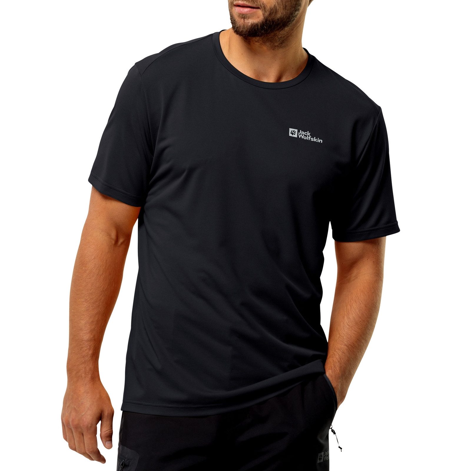 Jack Wolfskin T-Shirt Delegami S/S M mit Markenlogo auf der Vorderseite günstig online kaufen