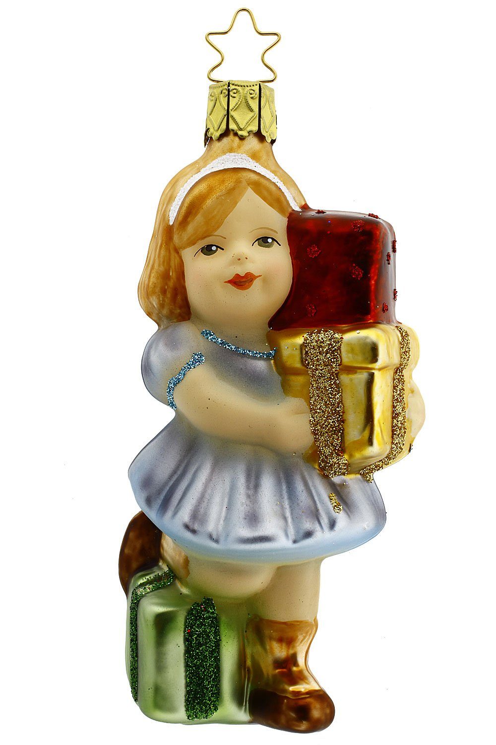 Hamburger Weihnachtskontor Christbaumschmuck Geschenk für Dich Innocent Hearts, Inge-Glas® Manufaktur - Dekohänger - mundgeblasen - handdekoriert