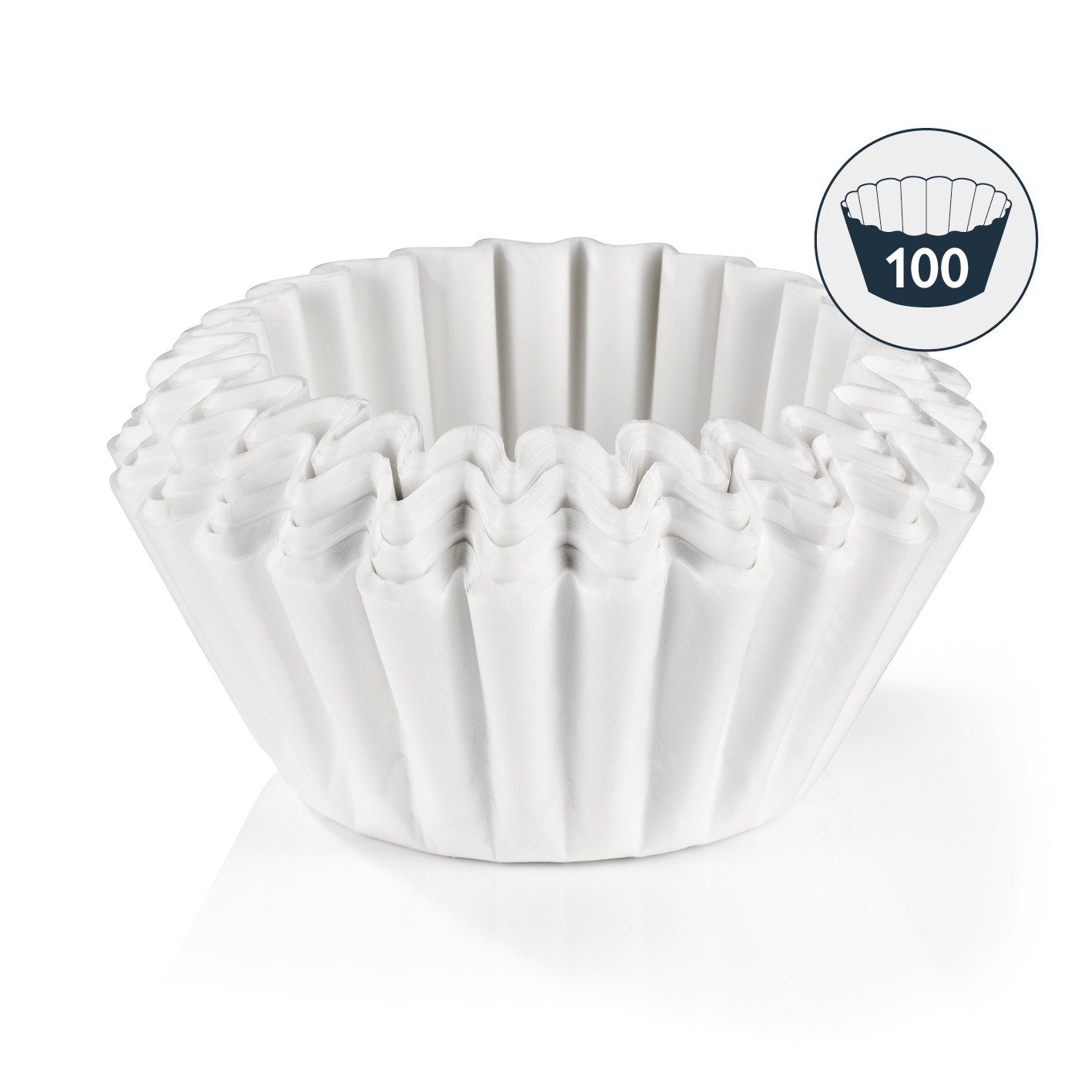 BEEM Ersatzfilter 100 Kaffeefilter Filtertüten, Zubehör für BEEM FRESH-AROMA-PERFECT, Papierfilter geschmacksneutral