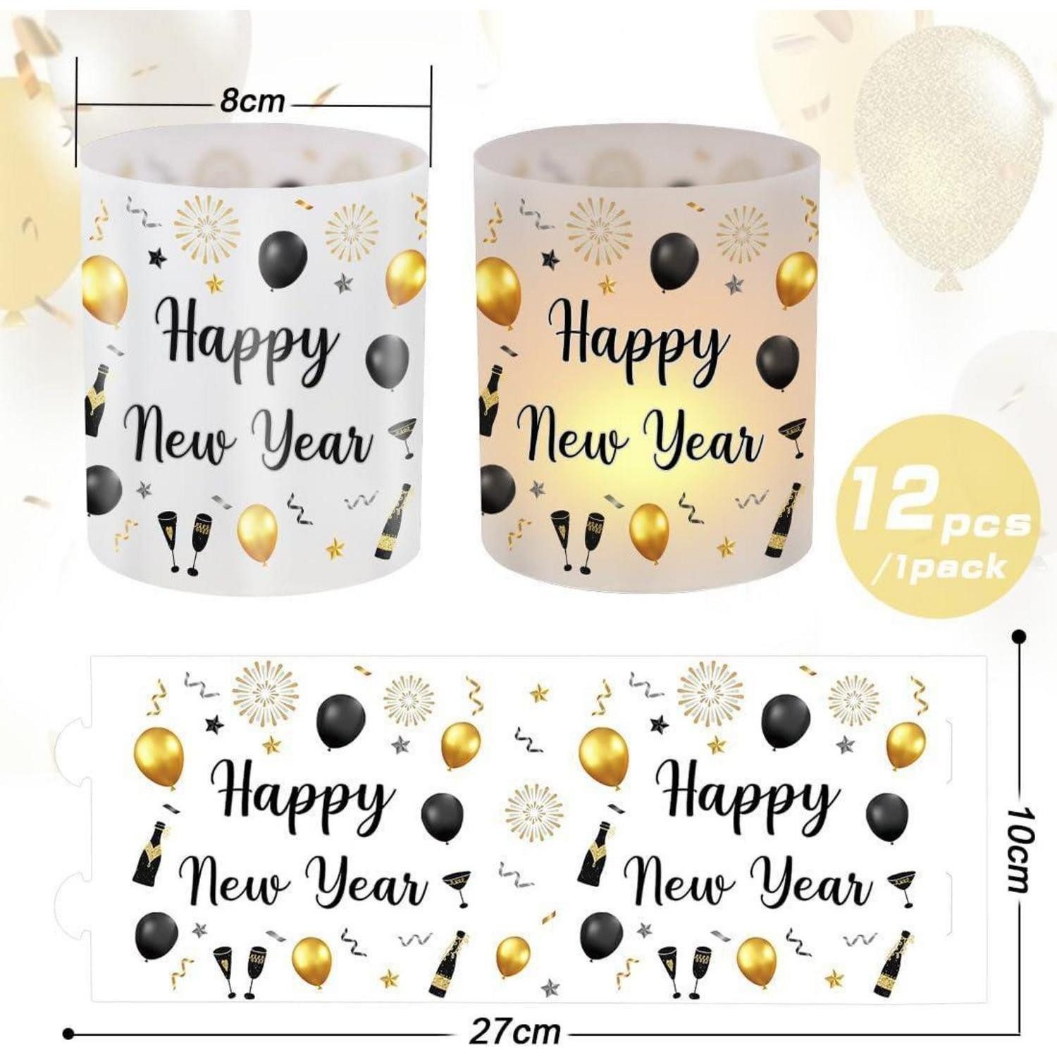 LuxusKollektion Kochbesteckhalter Windlicht 12er Silvester Tischdeko 2025 N günstig online kaufen