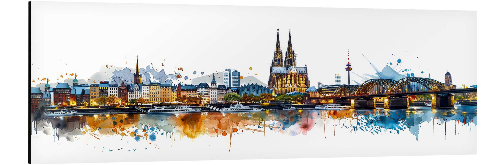 Posterlounge Wandbild Kölner Skyline, Peter Roder, erhältlich als Poster, Leinwandbild, Wandsticker oder Acrylglasbild