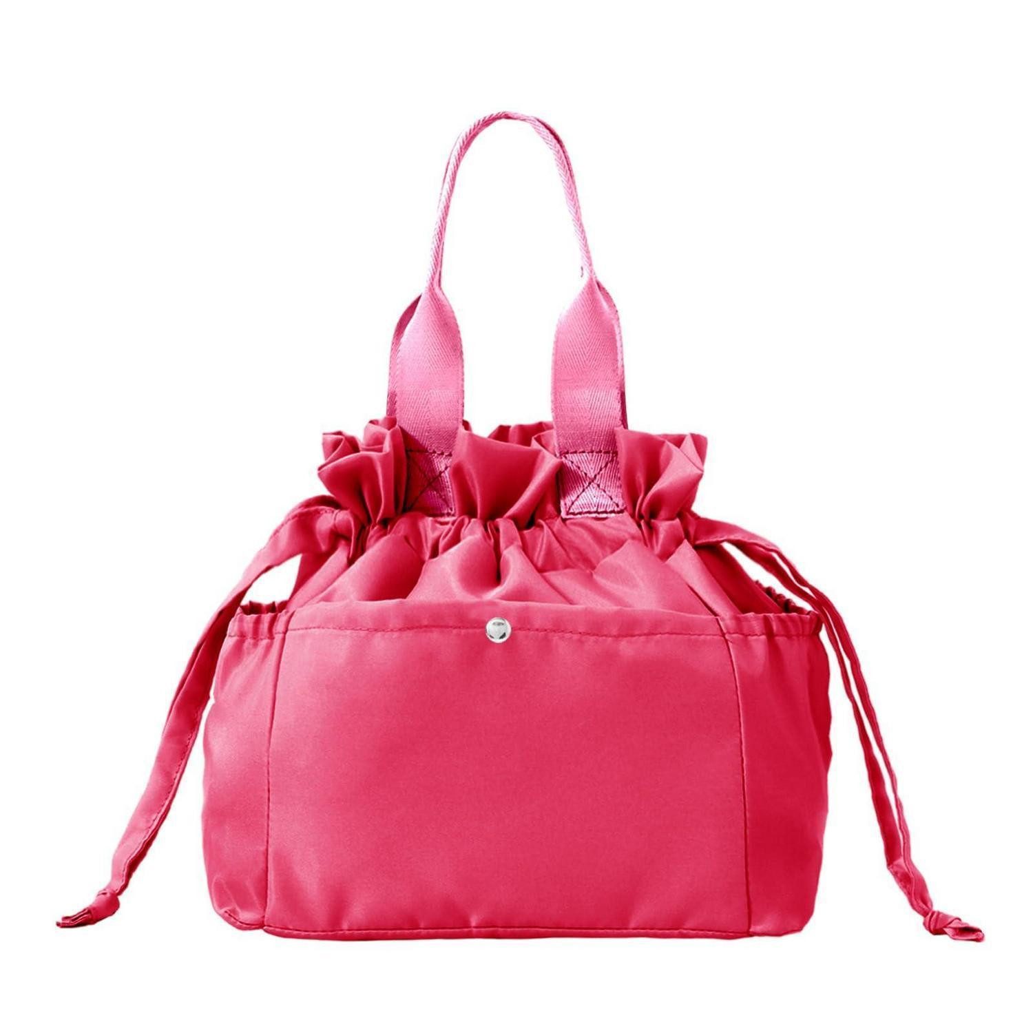 LuxusKollektion Kühltasche Kühltasche Klein Damen Isoliert Kordelzug Bento Wasserfest Rosarot