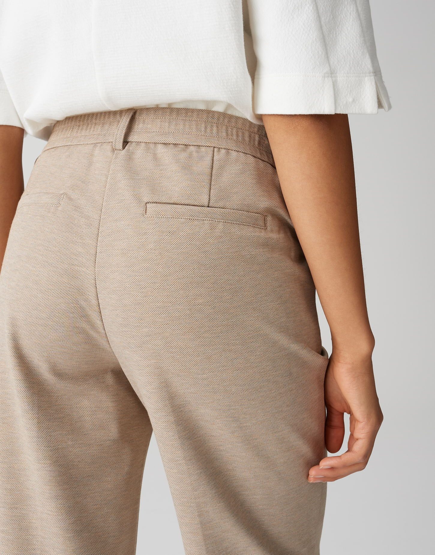 OPUS Anzughose Wide Leg Pants MAUNO CITY mit dezenter Struktur