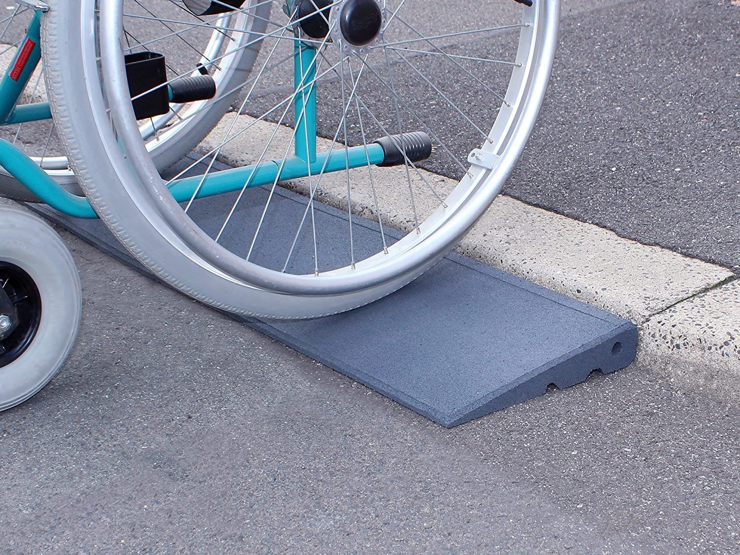 RO-FLEX Auffahrrampe Rampe Pro 25 mm hoch aus Gummigranulat LxBxH 500 x 250 x 25 mm