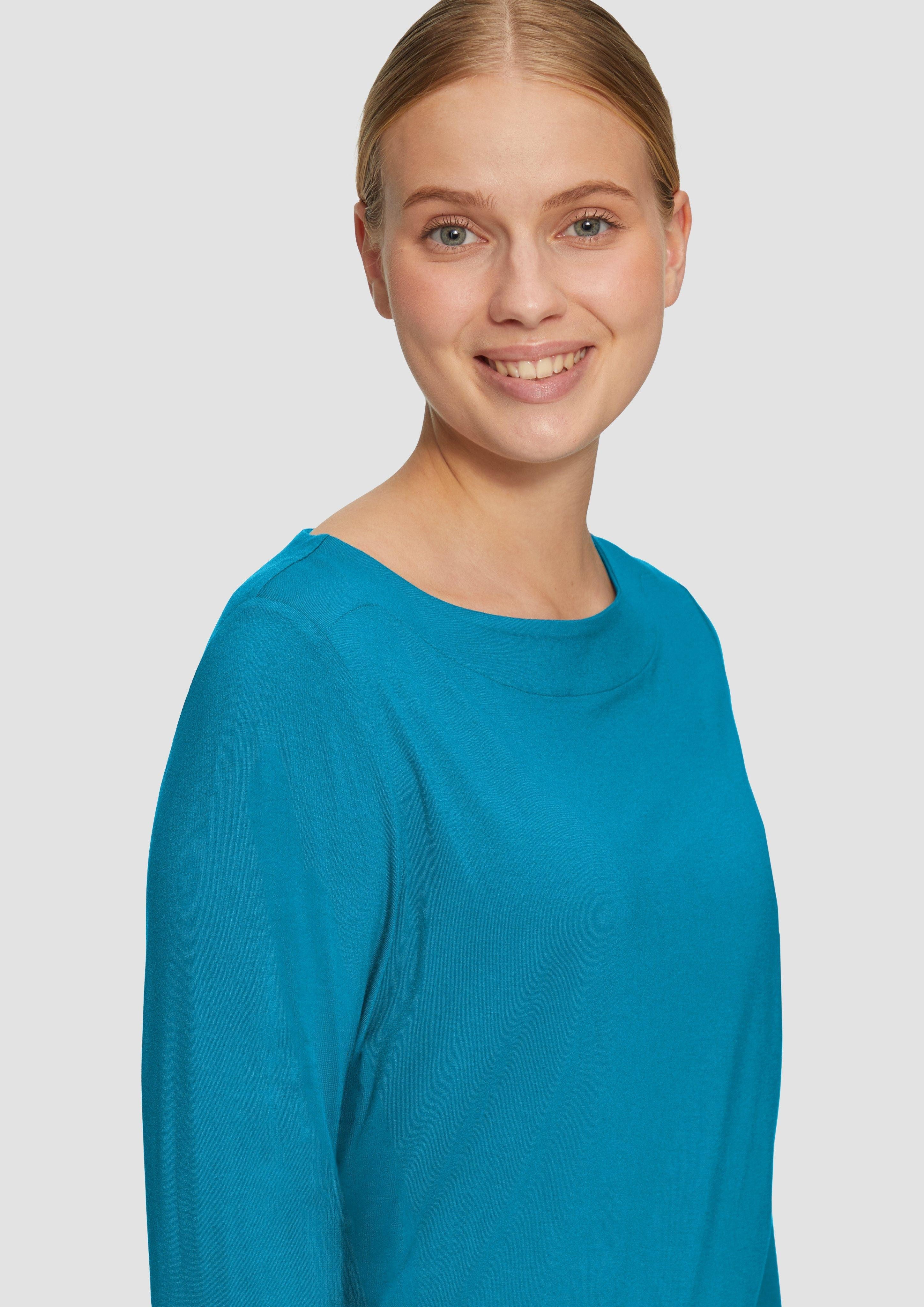 s.Oliver Langarmshirt Langarmshirt mit U-Boot-Ausschnitt im günstig online kaufen