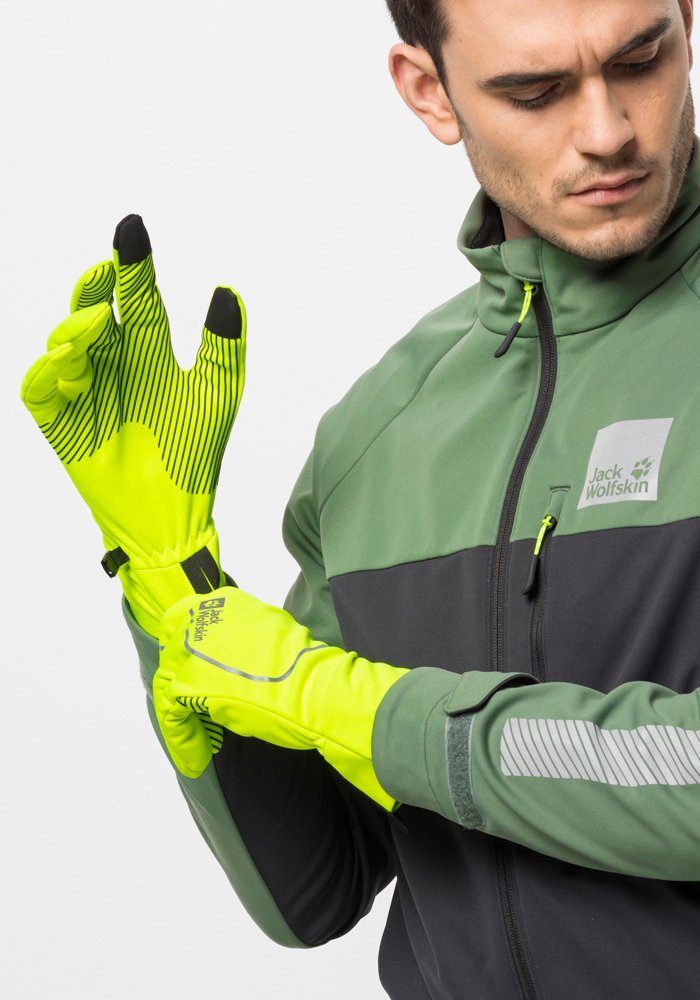 Aktuell im Gespräch Jack Wolfskin Multisporthandschuhe MOROBBIA LIGHT neongelb GLOVE