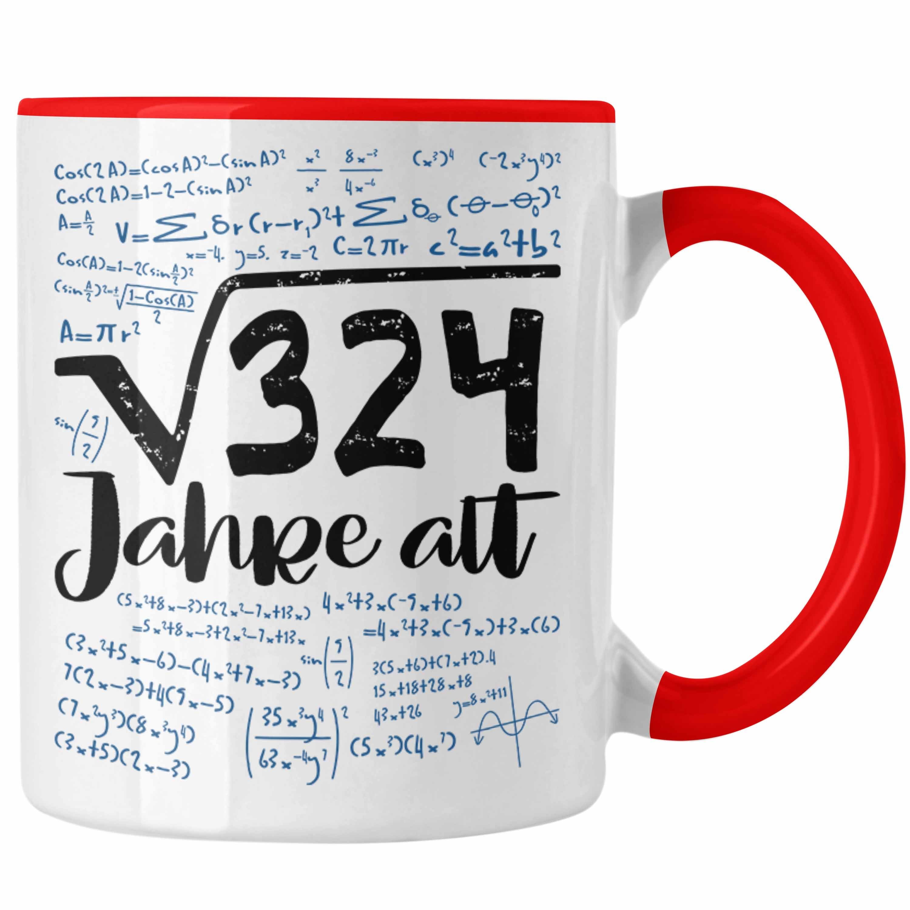 324 Idee Math Lustige 18er 18. Tasse Tasse Rot Trendation Geschenk Geburtstag Quadratwurzel