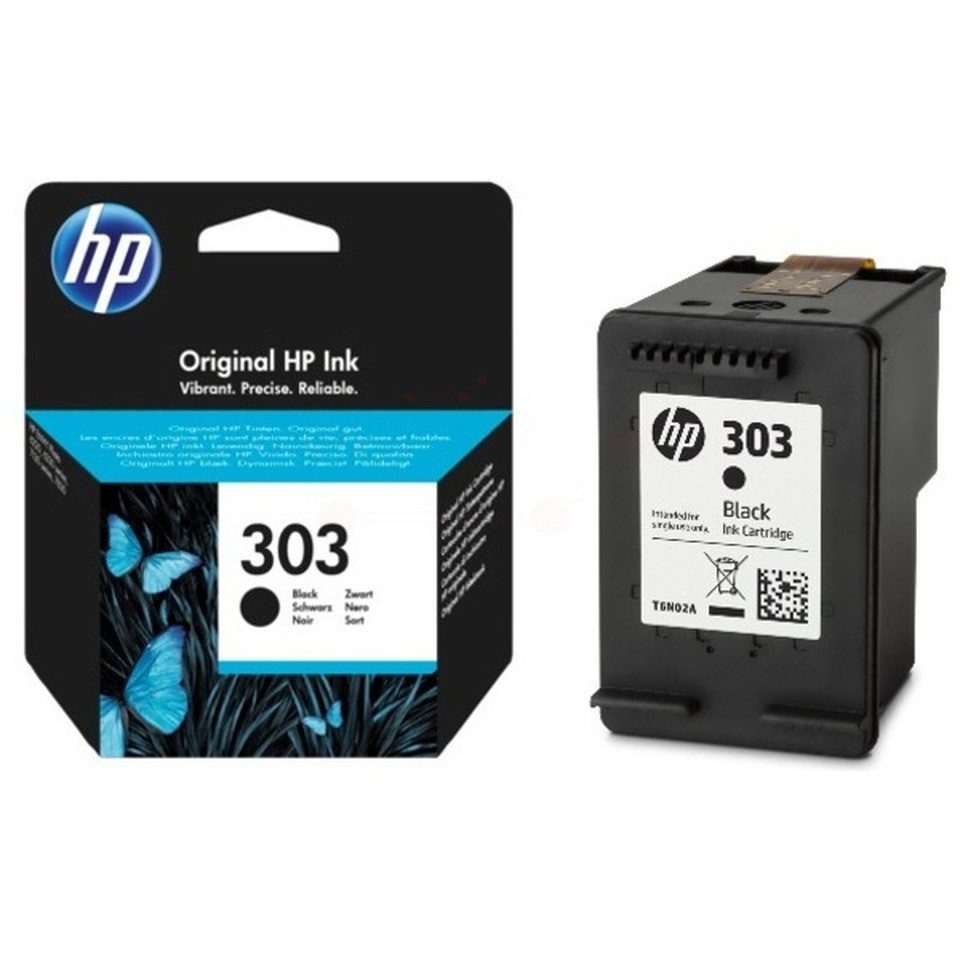 HP 303 / T6N02AE301 Tintenpatrone (1-tlg., Druckkopfpatrone schwarz Blister Multi-Tag schwarz 200 Seiten)