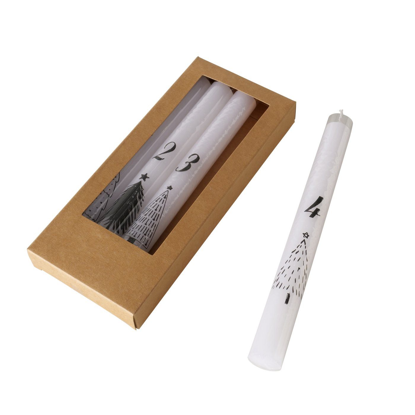 BOLTZE GRUPPE GmbH Formkerze ADA (4er-Set, 4 Adventskerzen), Adventskerzen günstig online kaufen