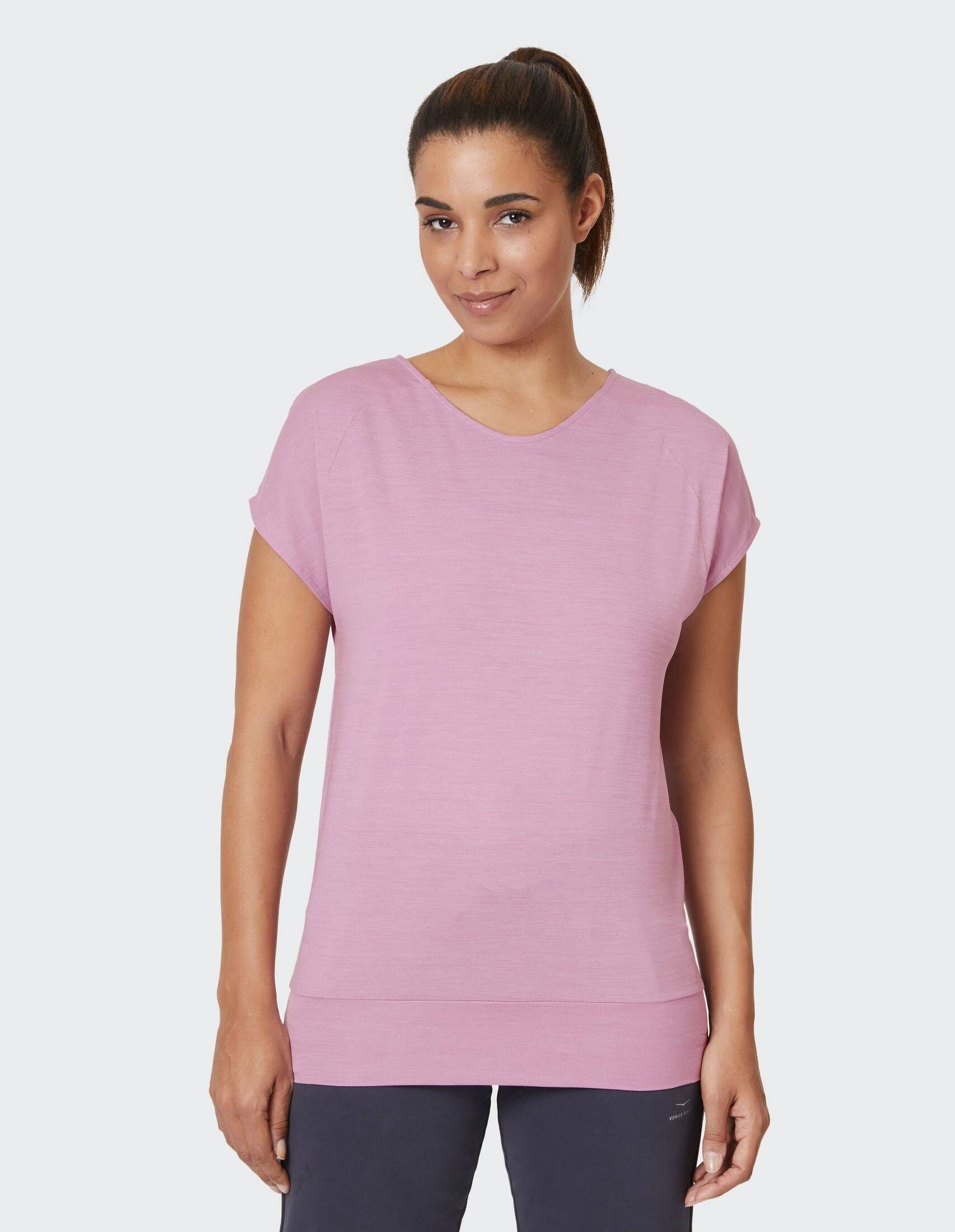 T-Shirt Damen (1-tlg) pale mauve Venice Beach SUI T-Shirt