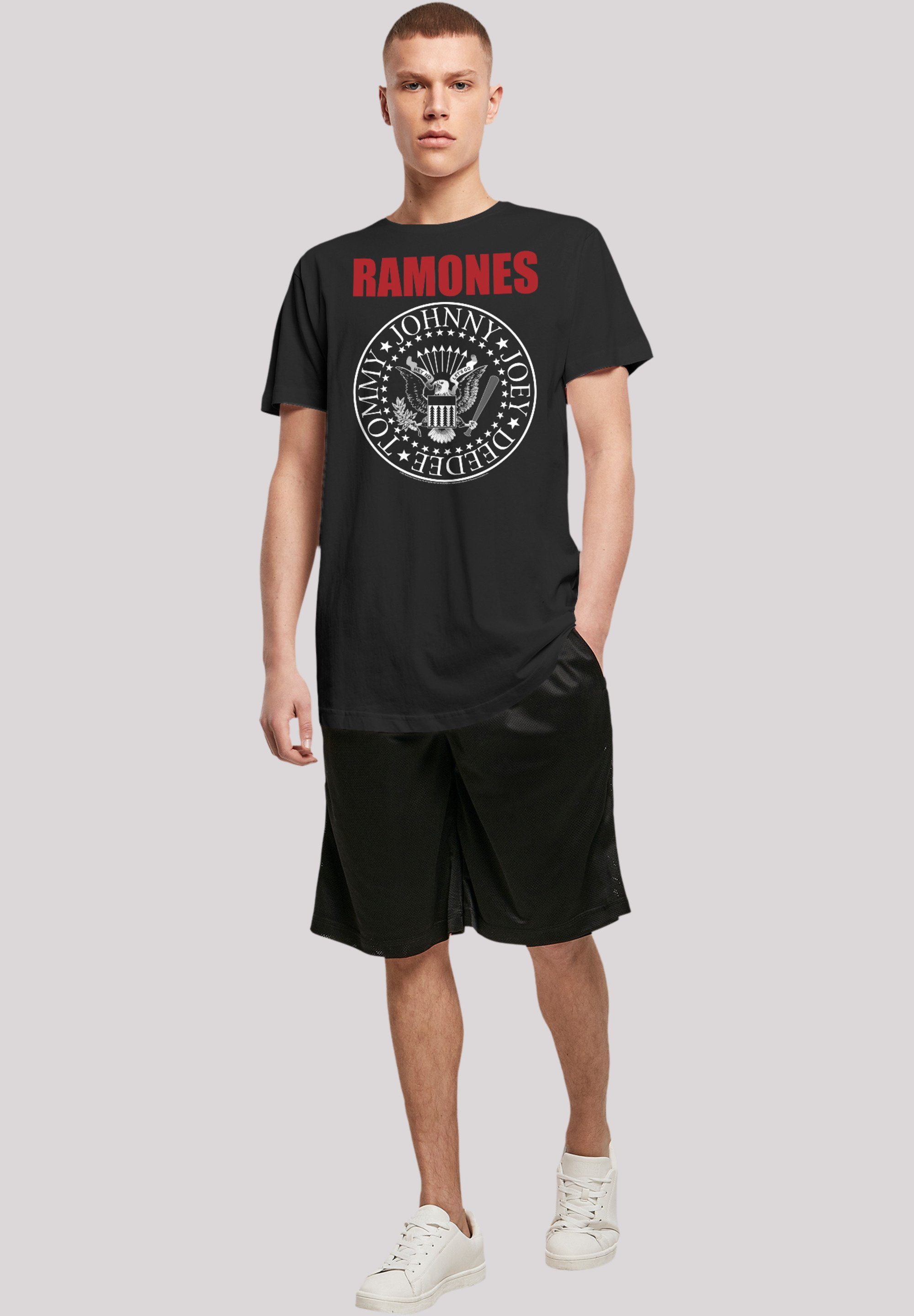 F4NT4STIC T-Shirt Ramones Rock Seal Band, Musik Premium Band Red Rock-Musik Text Qualität