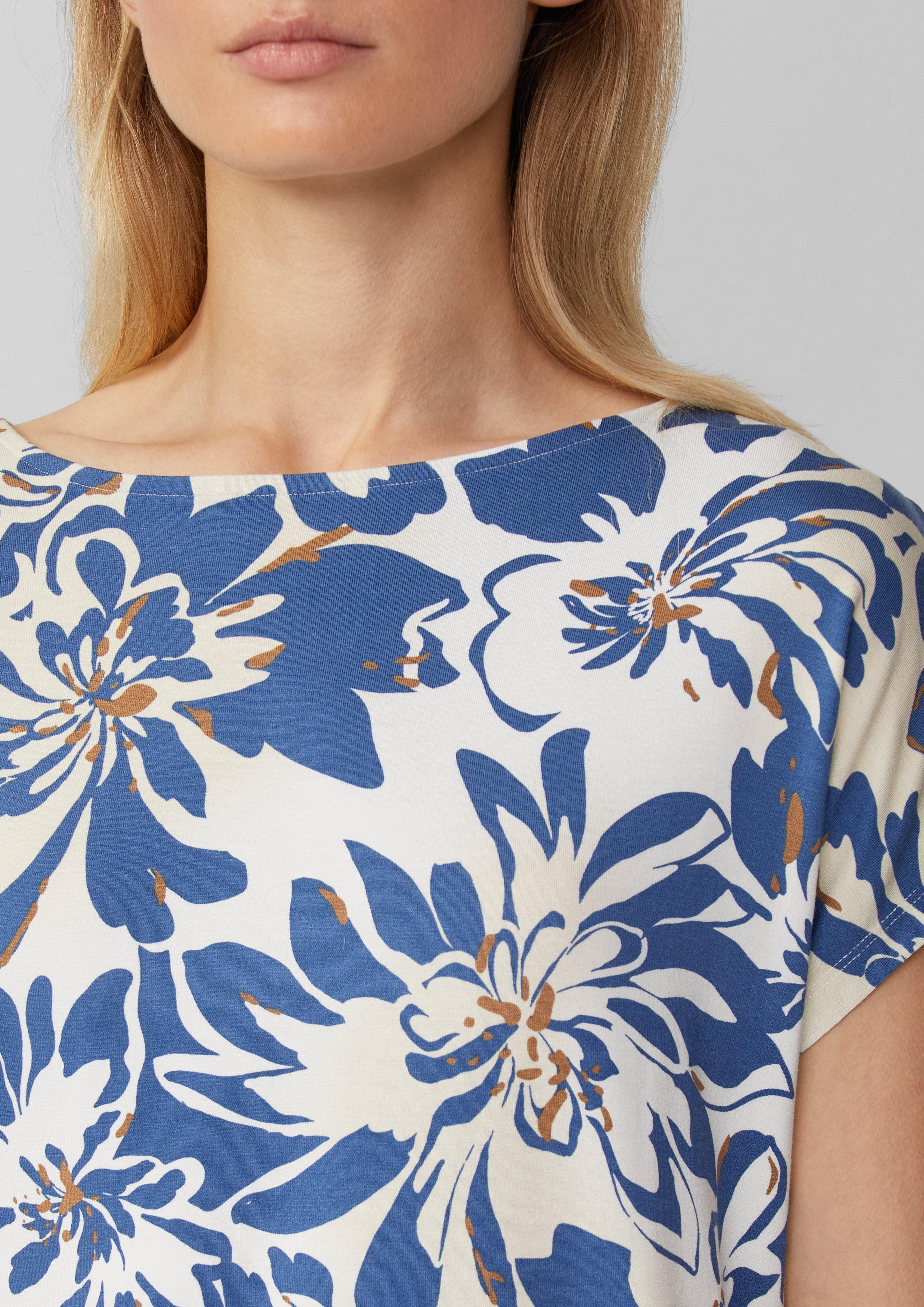 s.Oliver Shirttop Fließendes Jersey-Shirt mit überschnittenen günstig online kaufen