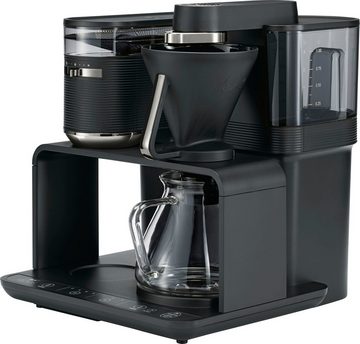 Melitta Kaffeemaschine mit Mahlwerk EPOS® 1024-03 Schwarz/Silber 360°rotierender Wasserauslauf, 1l Kaffeekanne, Papierfilter 1x4