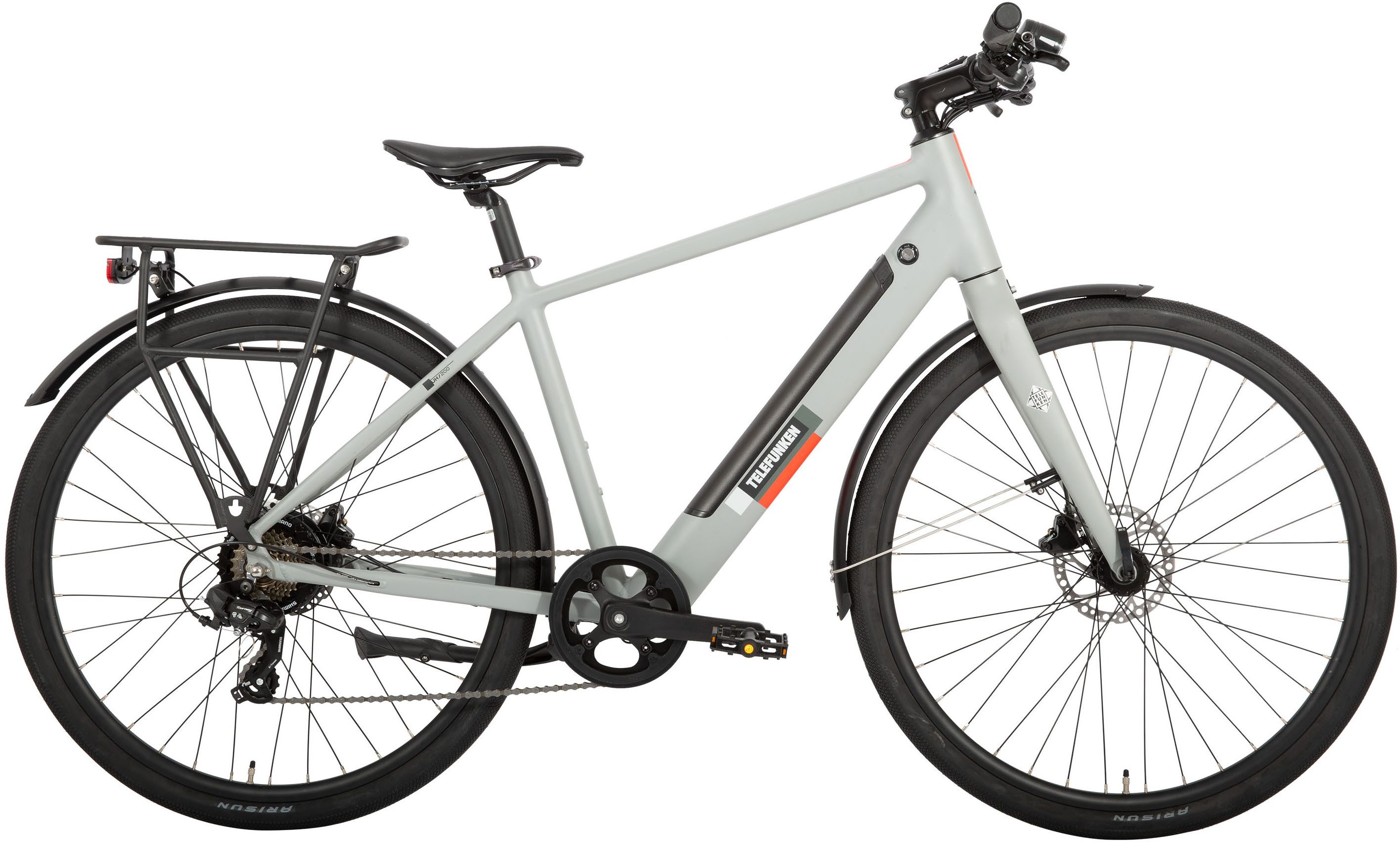 Telefunken E-Bike UH200, 7 Gang Shimano, Kettenschaltung, Heckmotor, 504 Wh Akku, Pedelec, Elektrofahrrad für Herren, Urbanbike