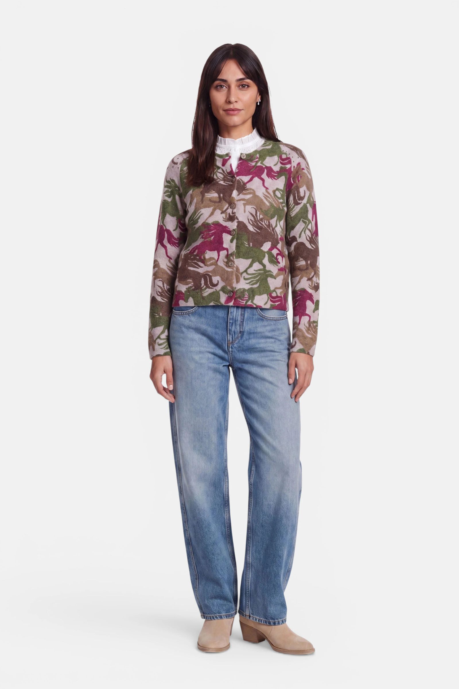 Princess goes Hollywood Cardigan Rote Pferde mit Knopfleiste