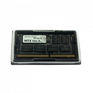 MTXtec 16GB Notebook SODIMM DDR4 PC4-21300, 2666MHz 260 pin CL19 Laptop-Arbeitsspeicher