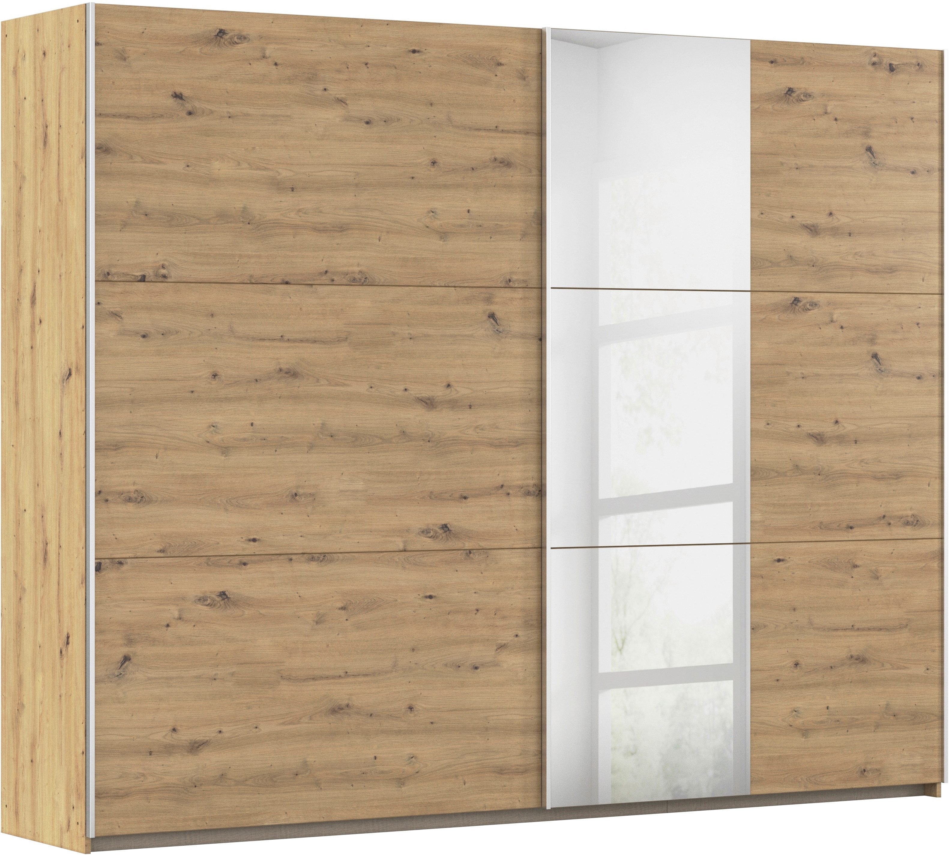 rauch Schwebetürenschrank Kleiderschrank Schrank Garderobe AURELIO (3 Ausstattungen BASIC/CLASSIC/PREMIUM (inkl. SOFT-CLOSE-FUNKTION) zeitloses Design, viele Farben, Breiten 175/218/261 cm MADE IN GERMANY