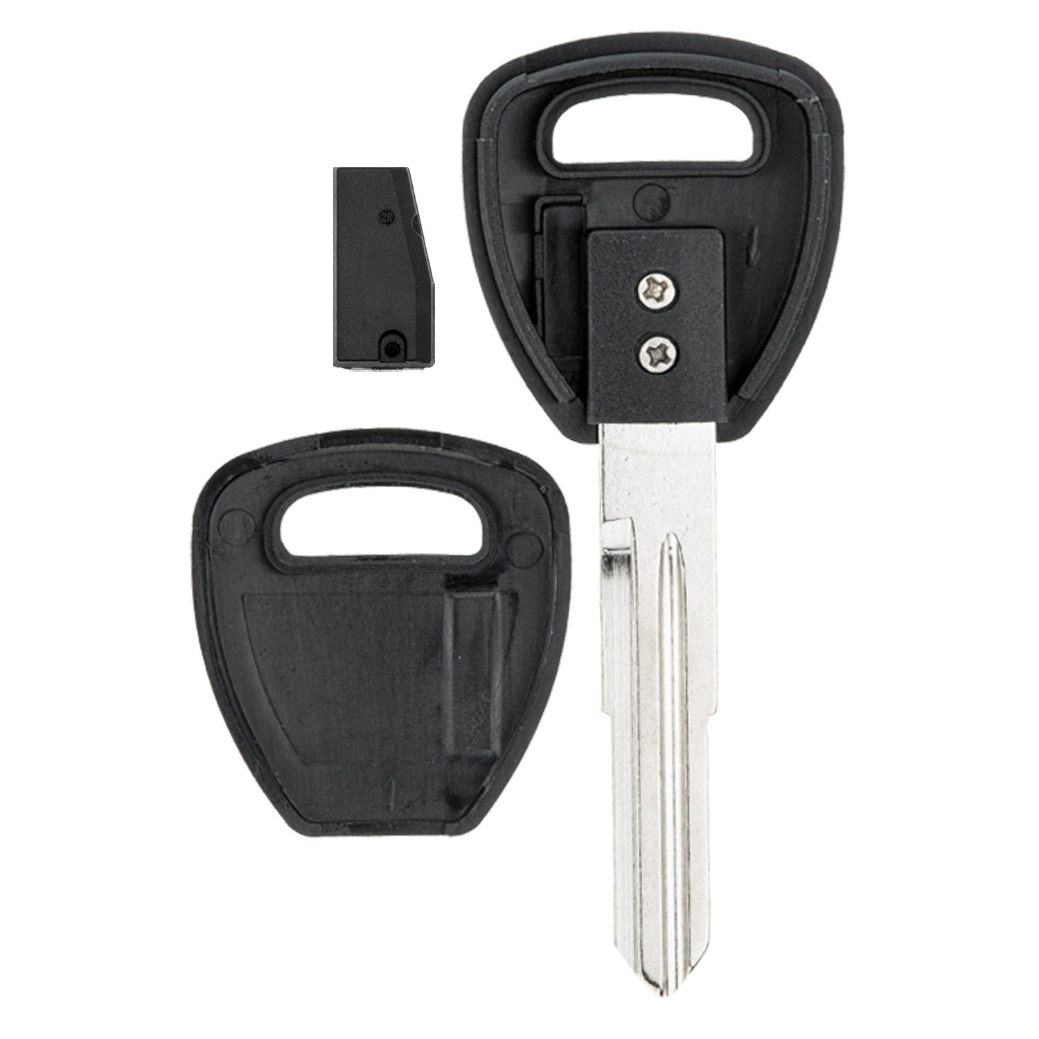 mt-key Schlüsseltasche Auto Zünd Schlüssel Rohling HON58R + ID46 Transponder (Set), für Acura Rl (05-10); Tl (04-06); Tsx (04-07); Honda Gold Wing (AB...