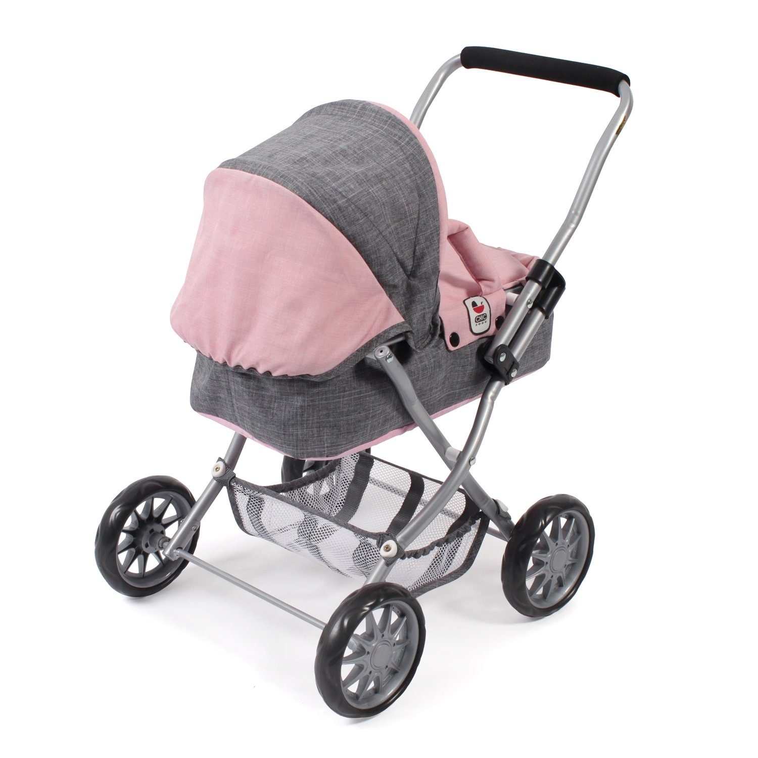 CHIC2000 Puppenwagen 555 15 Mini-Kuschelwagen "SMARTY" Melange grau-rosa