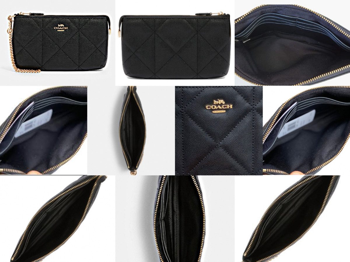 Kosmetiktasche COACH Wristlet Leather Bag