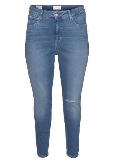 Calvin Klein Jeans Plus Skinny-fit-Jeans »HIGH RISE SKINNY ANKLE PLUS« mit Calvin Klein Jeasn Logo-Badge