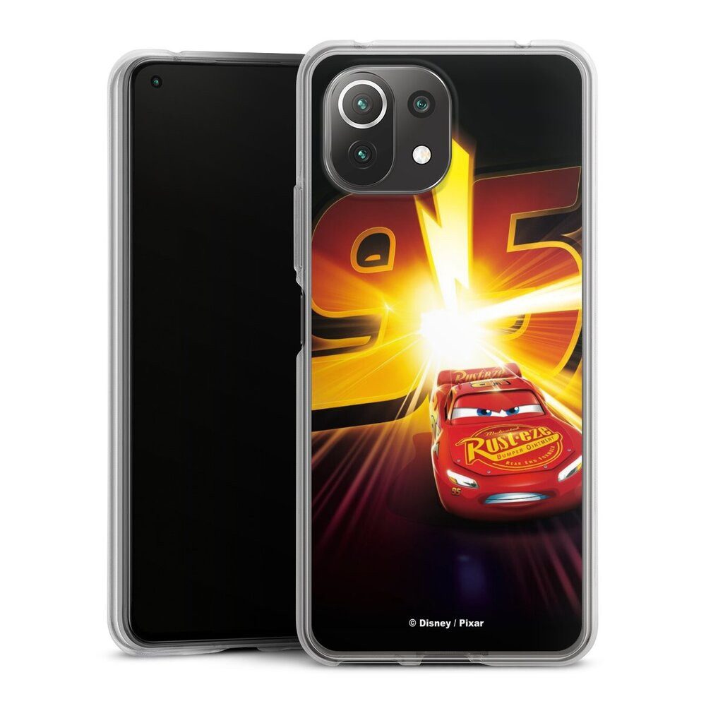 DeinDesign Handyhülle Offizielles Lizenzprodukt Cars Lightning Mcqueen 95 Cars3 Lightning 95, Xiaomi Mi 11 Lite 5G Silikon Hülle Bumper Case Handy Schutzhülle