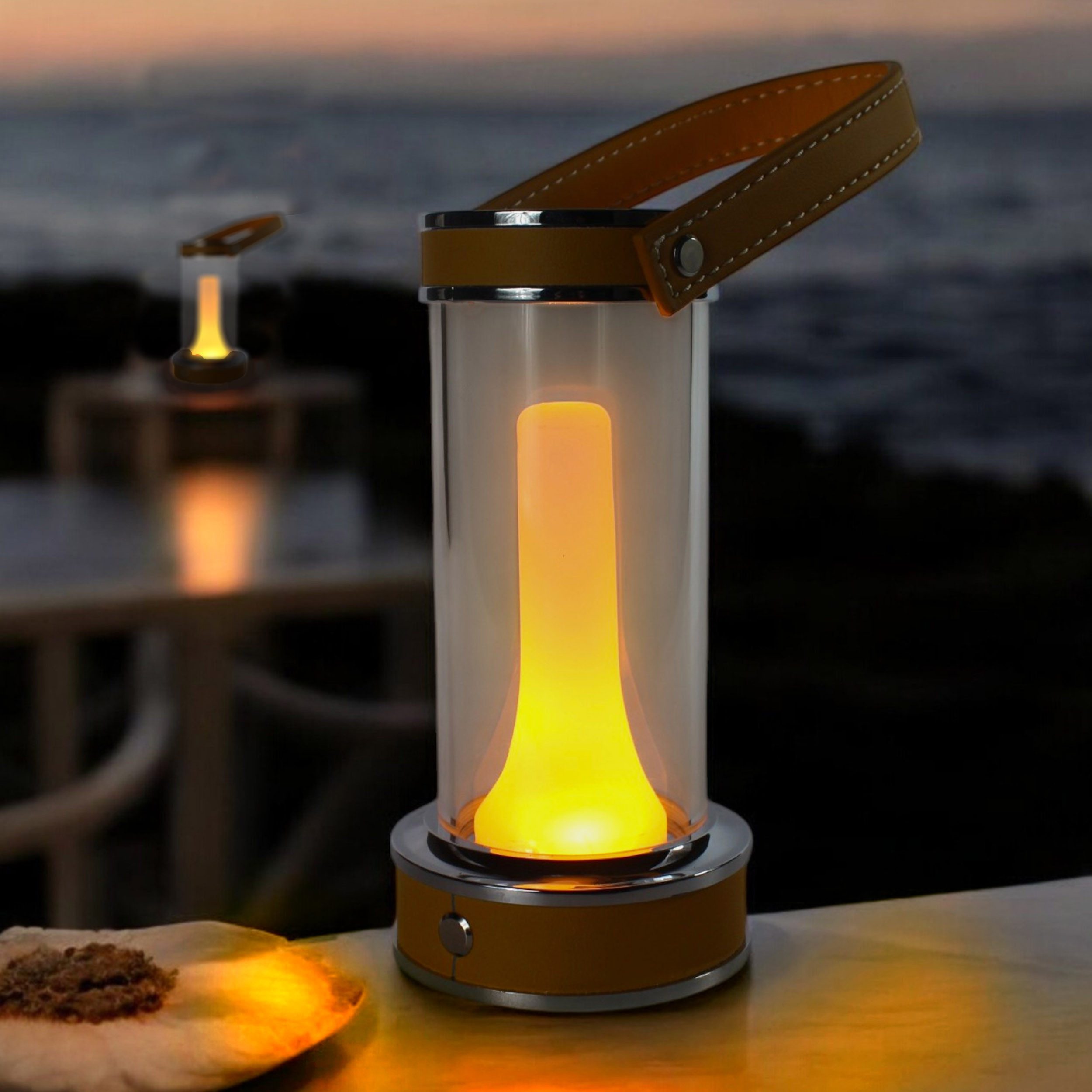 USB-Tischleuchte Akku Tischlampe Laterne kabellos Touch dimmbar Gartentisch Lampe
