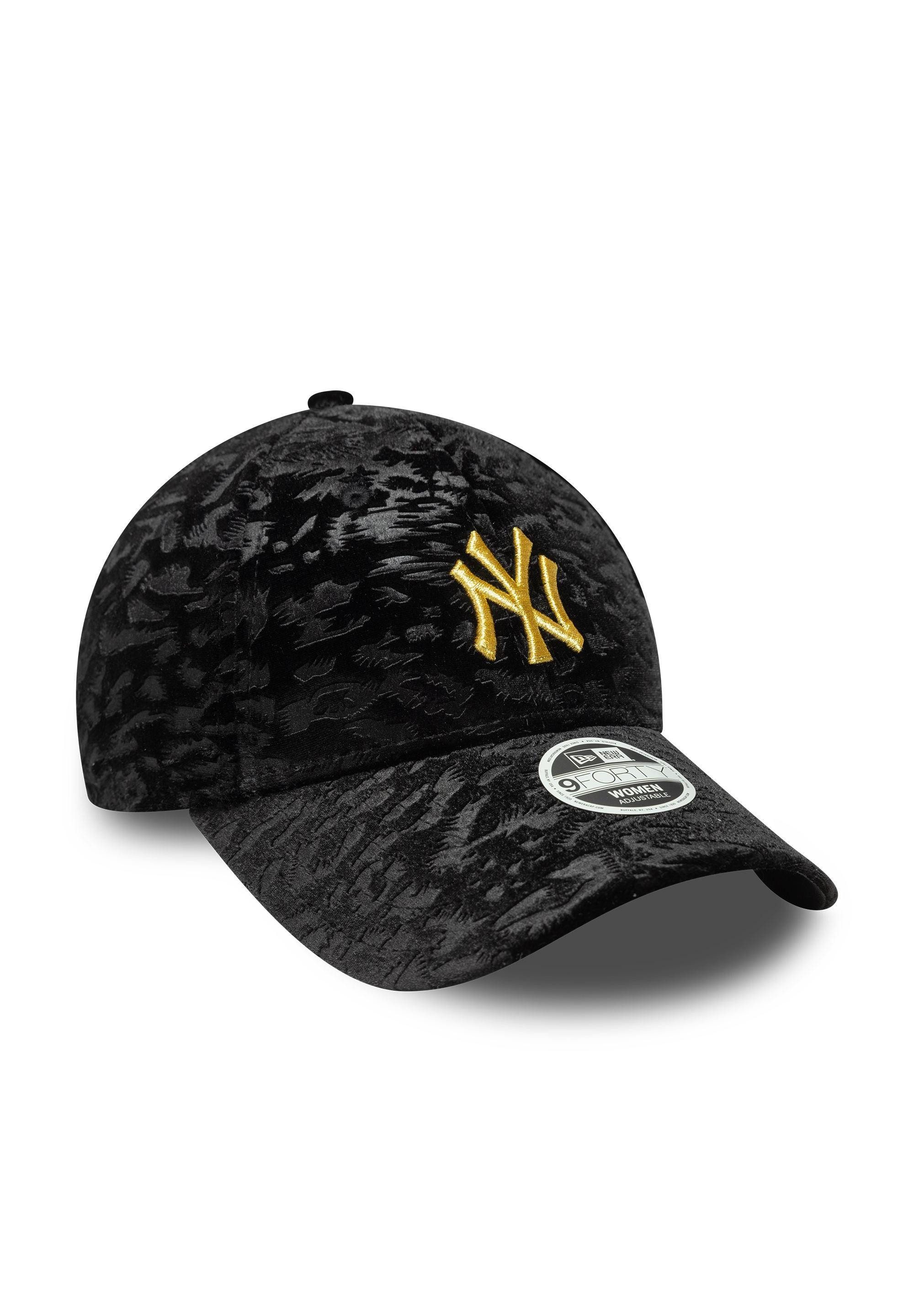 New Era Baseball Cap New York Yankees New Era Leo Velour 9Forty Women Cap Schwarz (1-St)